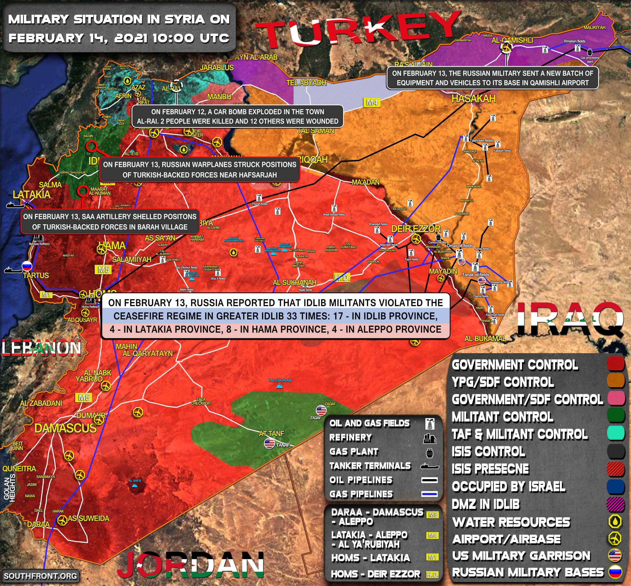 Military Situation In Syria On February 14, 2021 (Map Update)