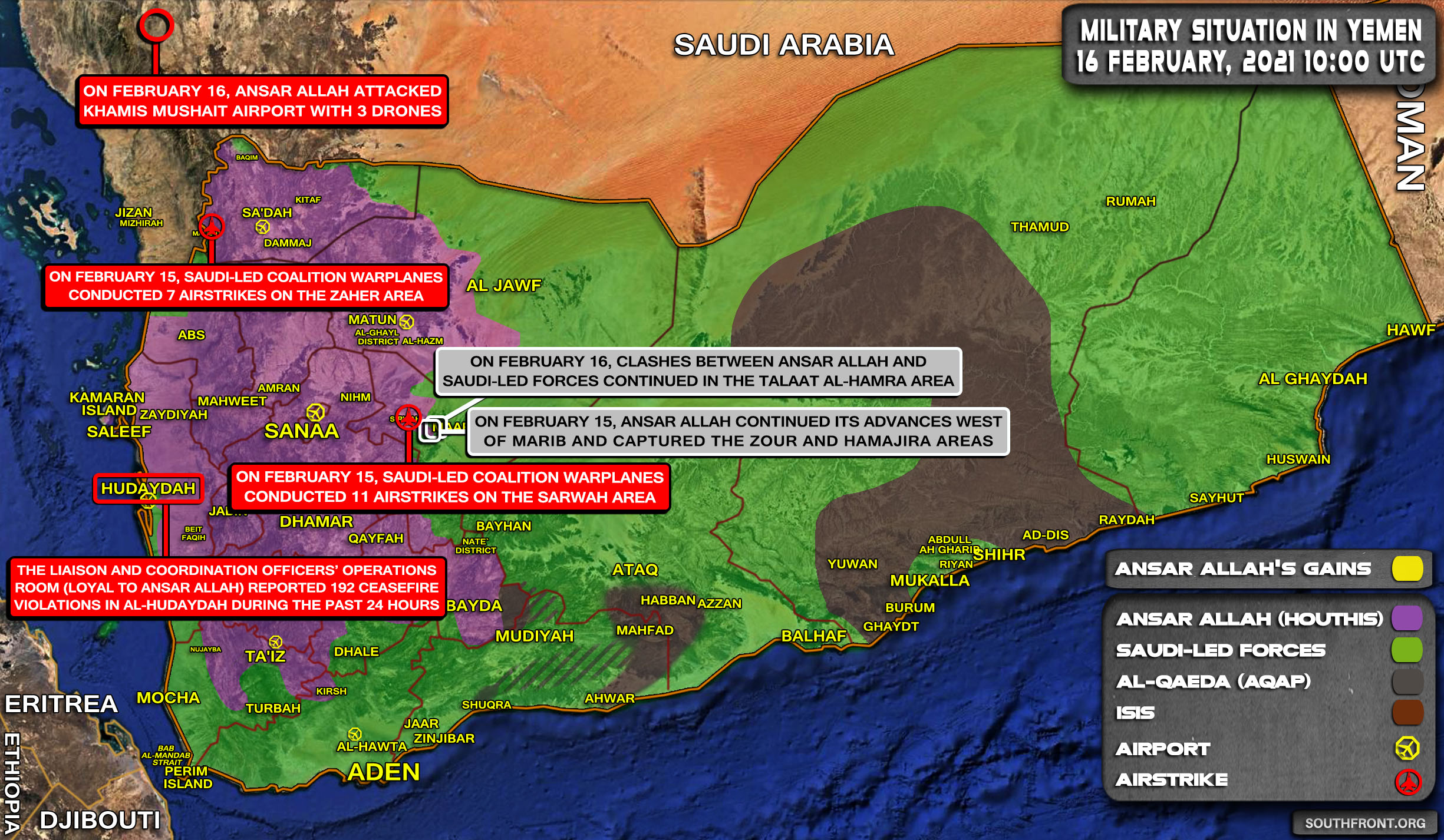 Heavy Clashes And Saudi-led Coalition On The Back Foot As The Houthis Push For Marib City (Map, Videos)