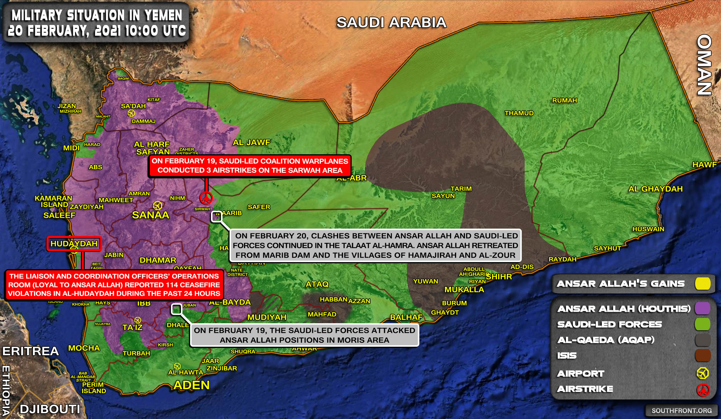 Houthis Withdraw From Marib Dam (Map Update)