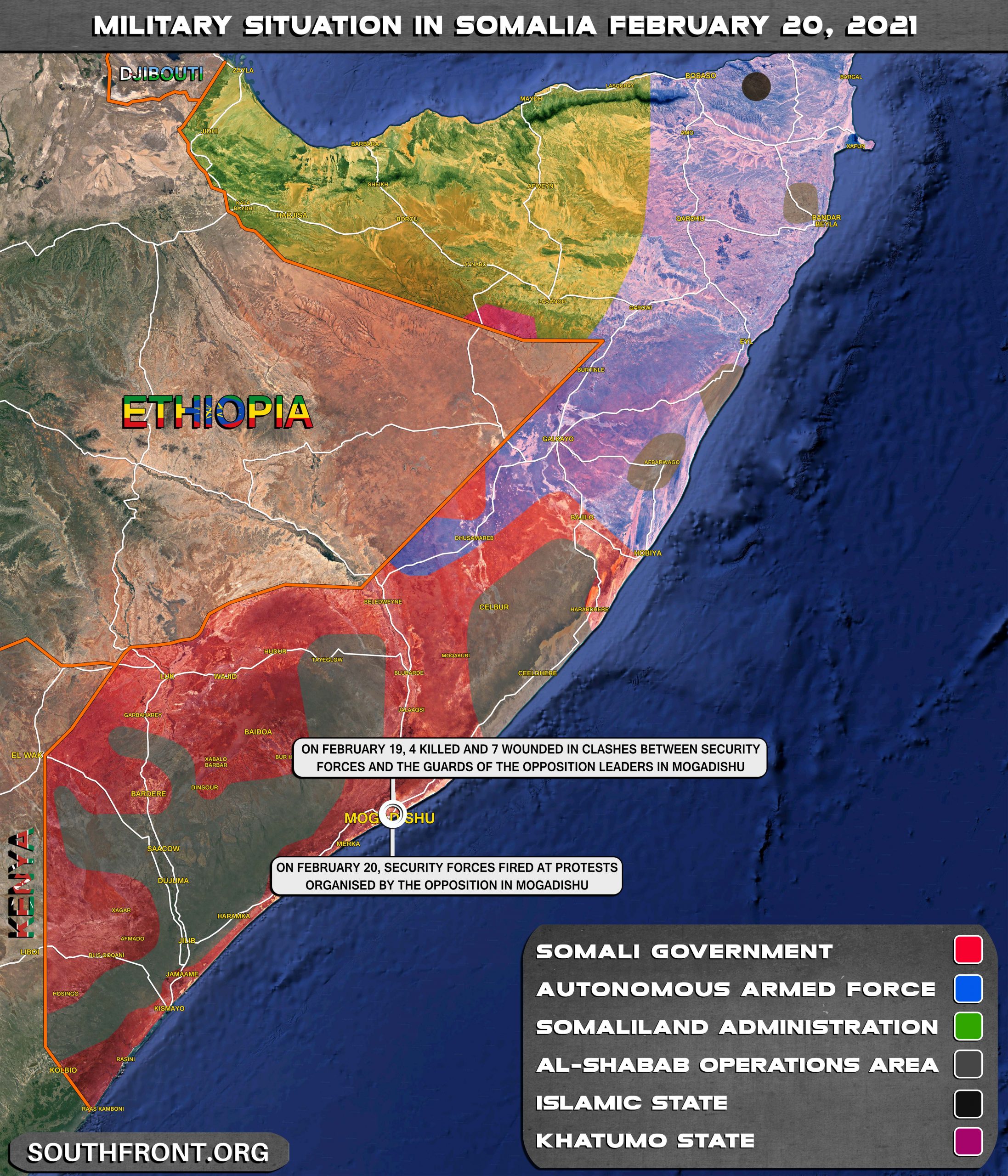 Security Forces Open Fire On Protesters In Somalia, Al-Shabaab Continues Attacks (Map Update)