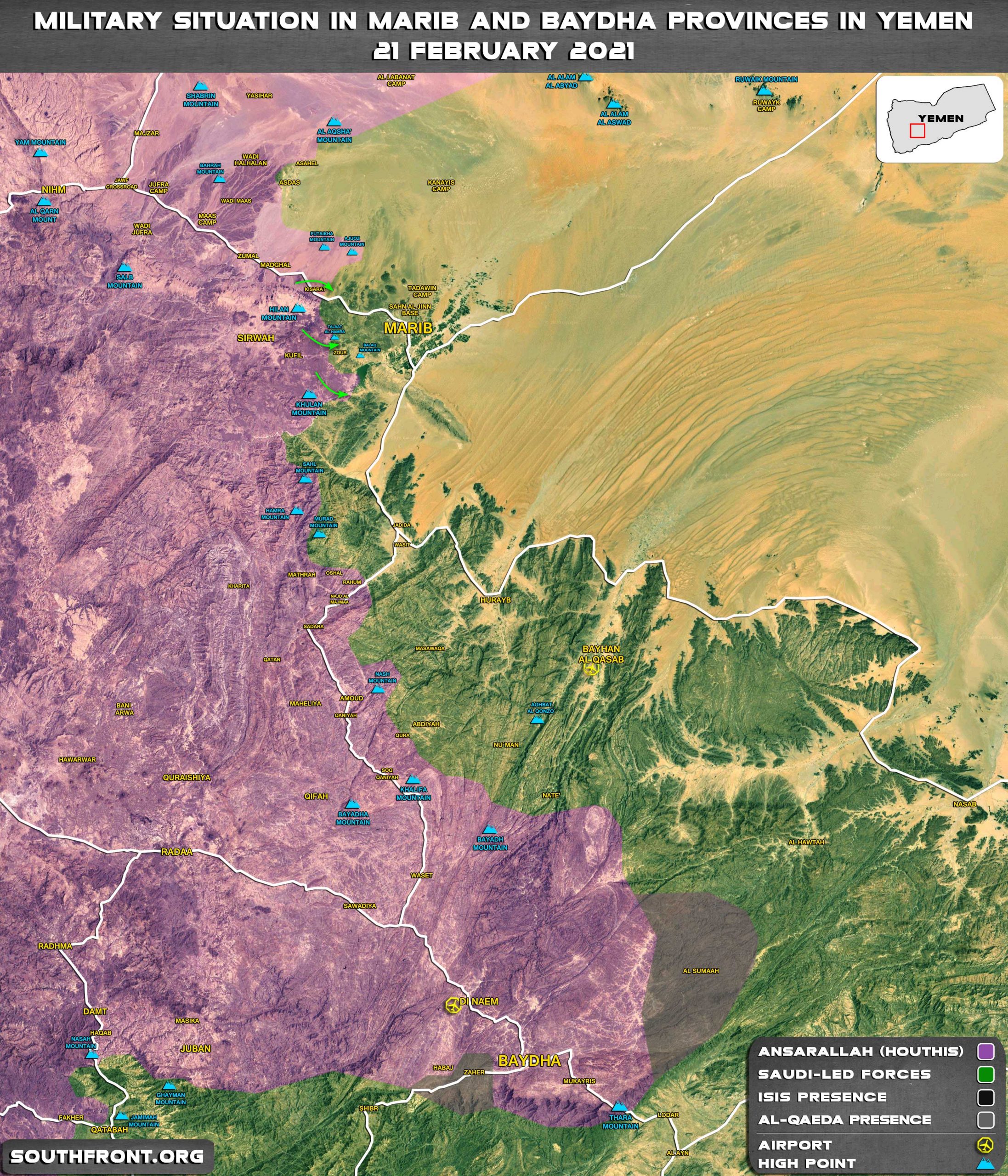 Houthis Capture Village Near Marib Dam, Potentially Prepare For New Offensive (Map Update)