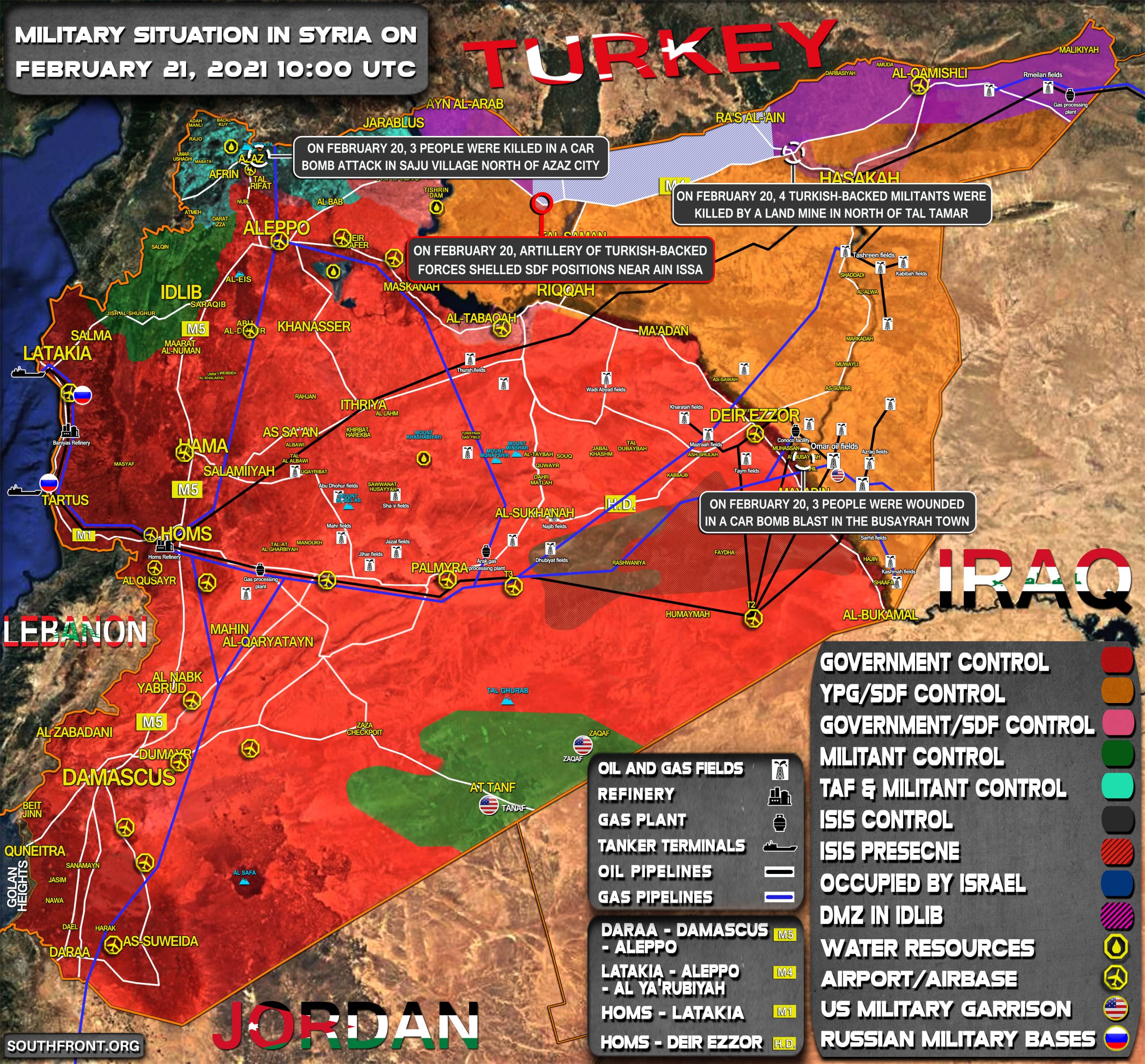 Military Situation In Syria On February 21 2021 (Map Update)