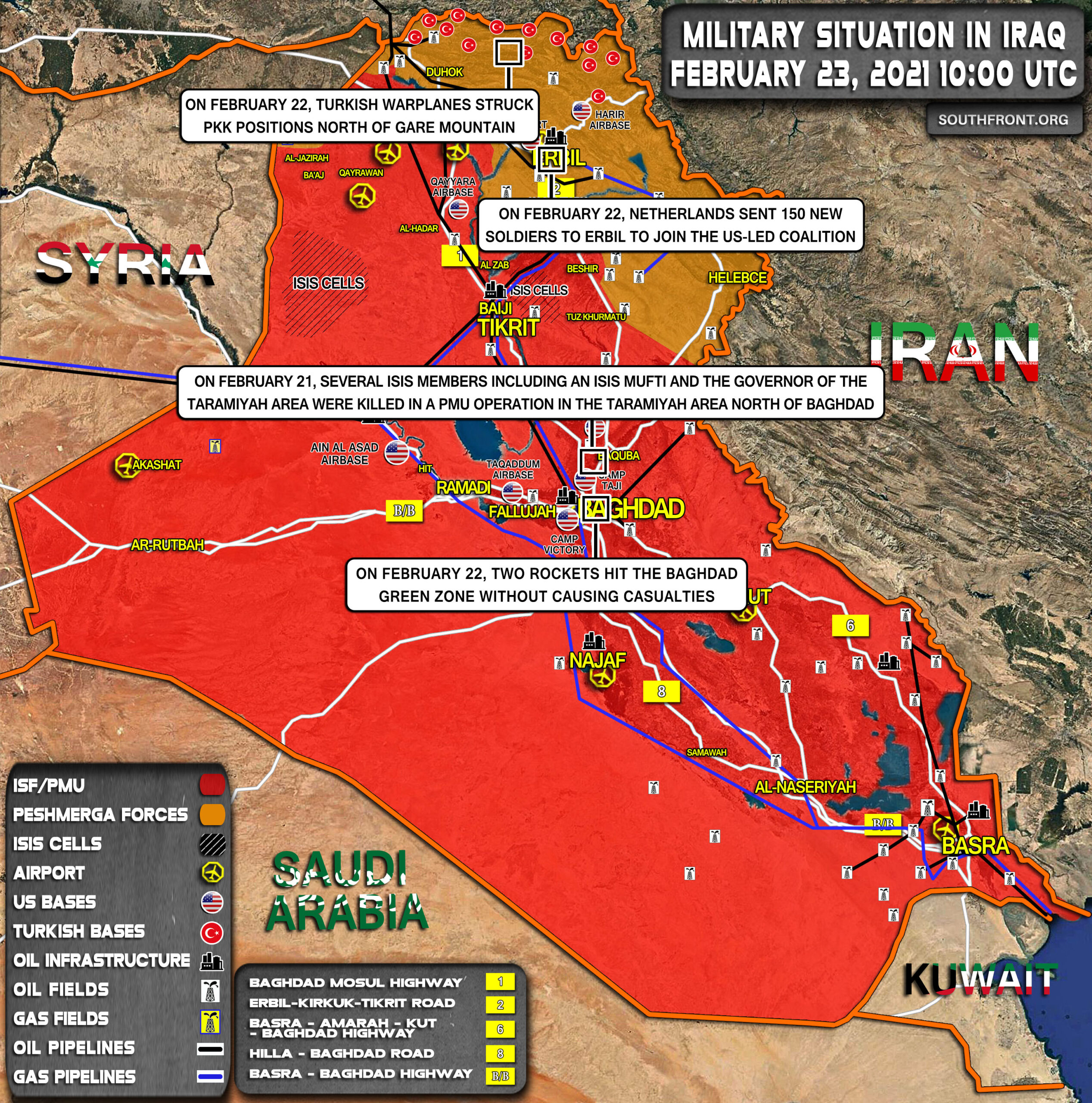 Military Situation In Iraq On February 23, 2021 (Map Update)