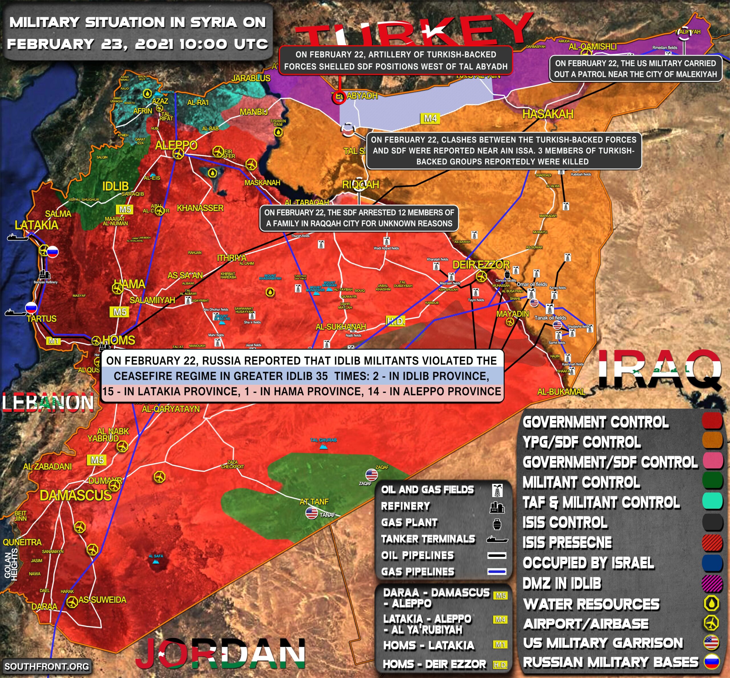 Military Situation In Syria On February 23, 2021 (Map Update)