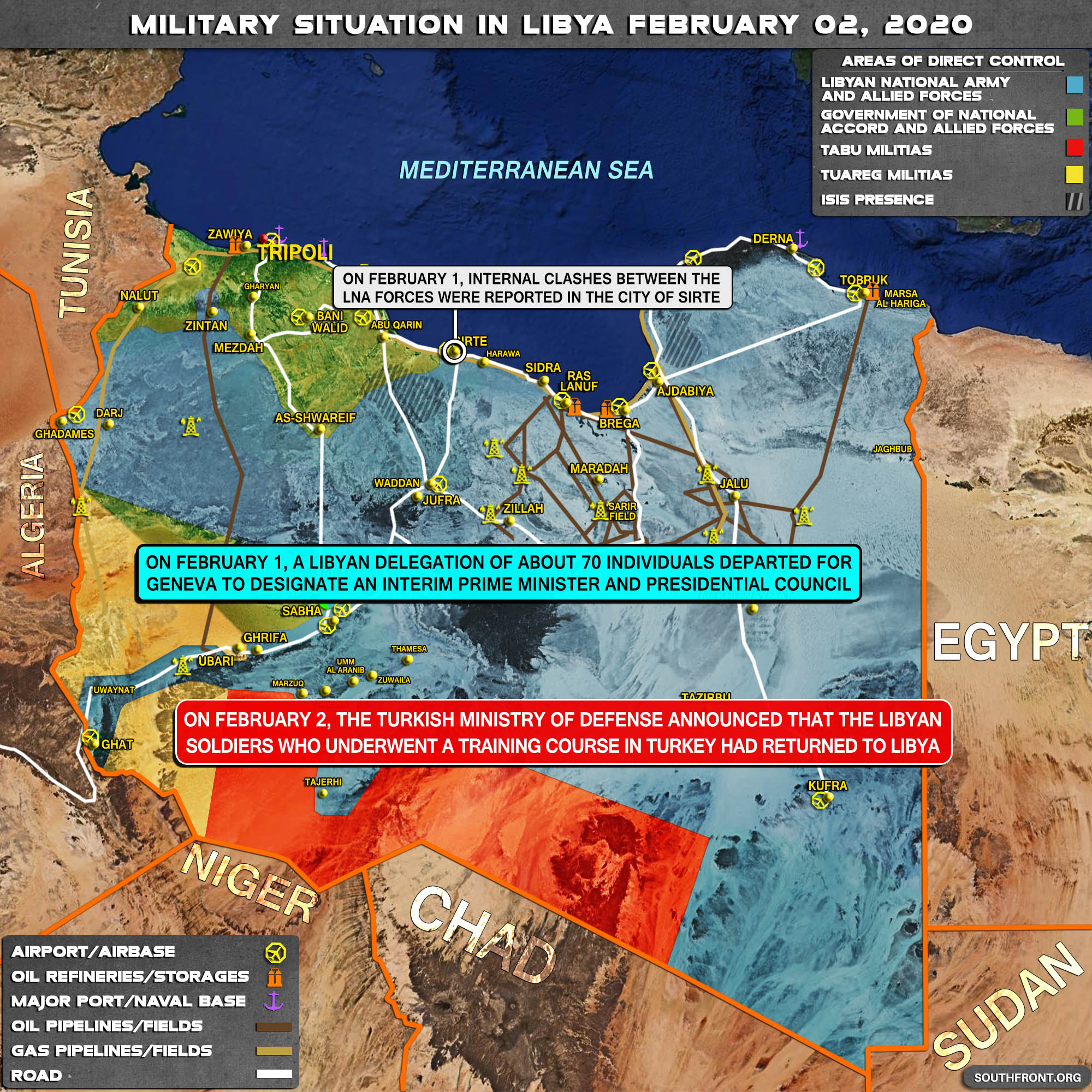 In-Fighting Among Field Marshal Khalifa Haftar's Forces (Map Update)