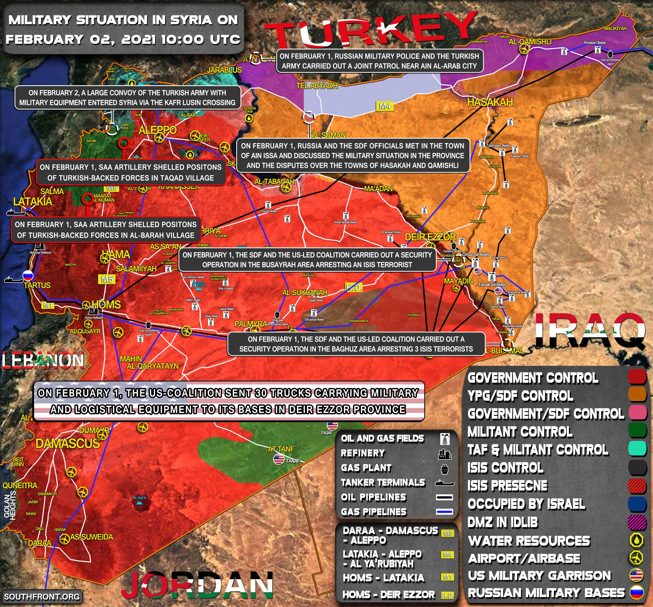 Military Situation In Syria On February 2, 2021 (Map Update)