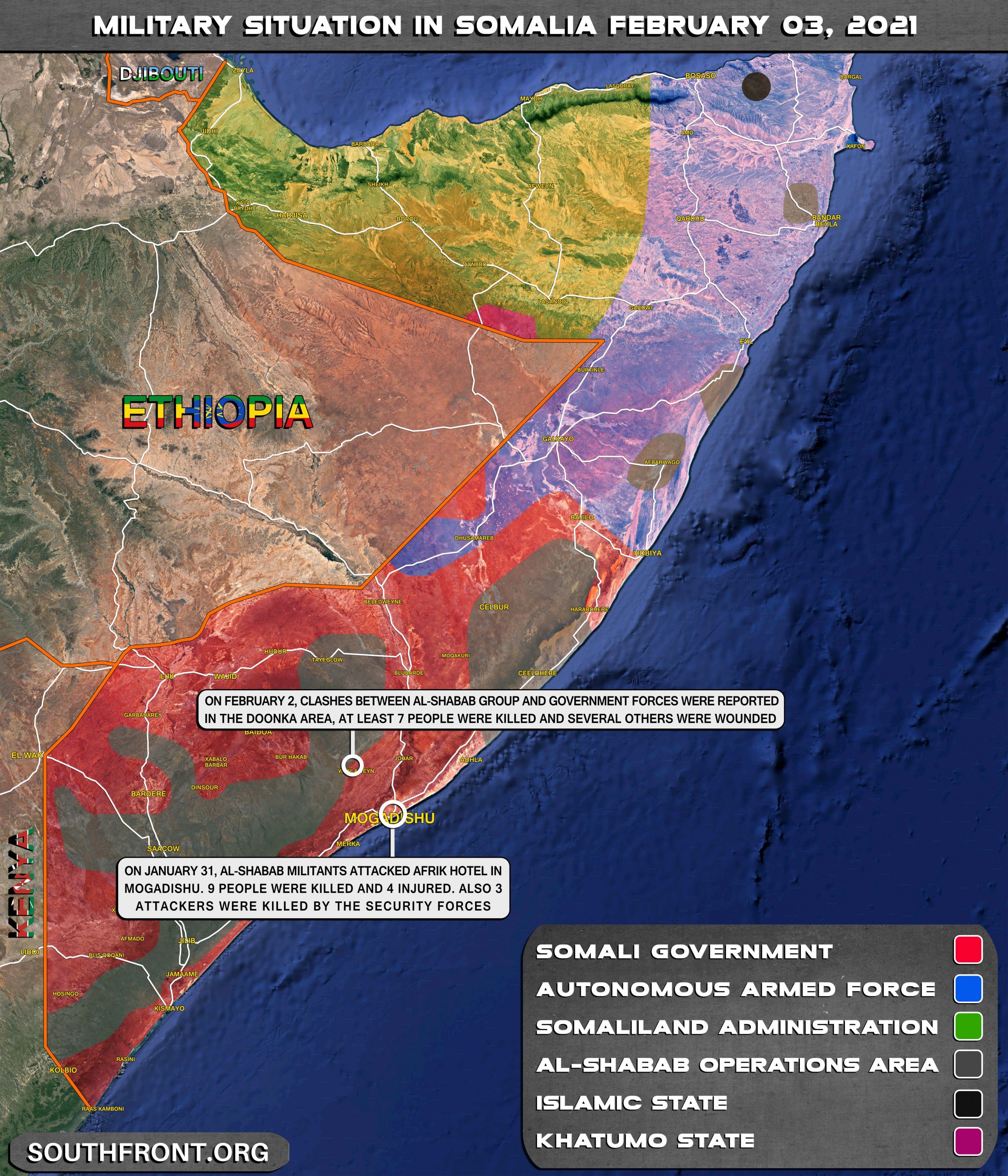 Military Situation In Somalia On February 3, 2021 (Map Update)