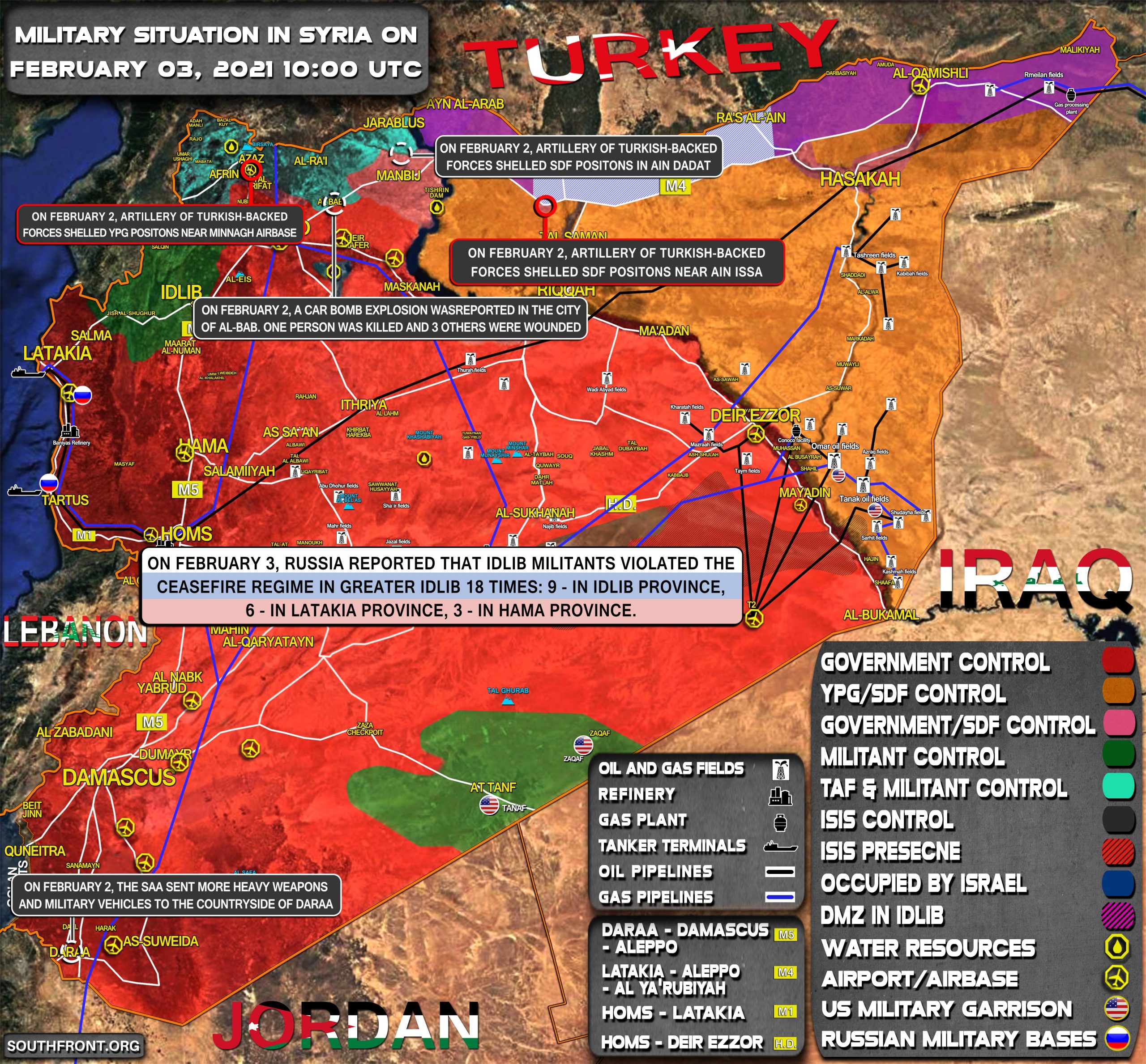 Military Situation In Syria On February 3, 2021 (Map Update)