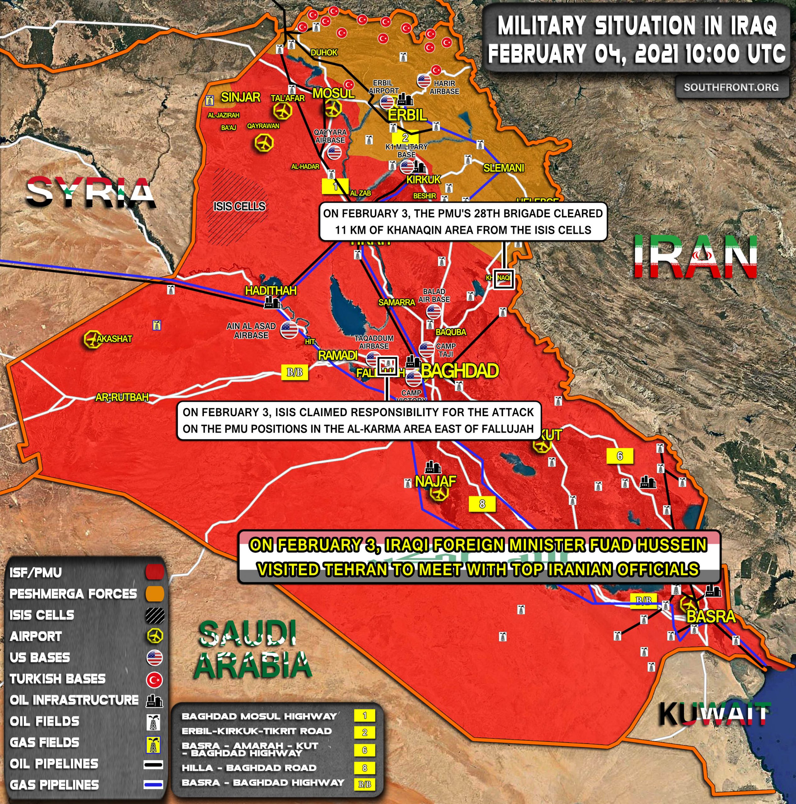 Military Situation In Iraq On February 4, 2021 (Map Update)