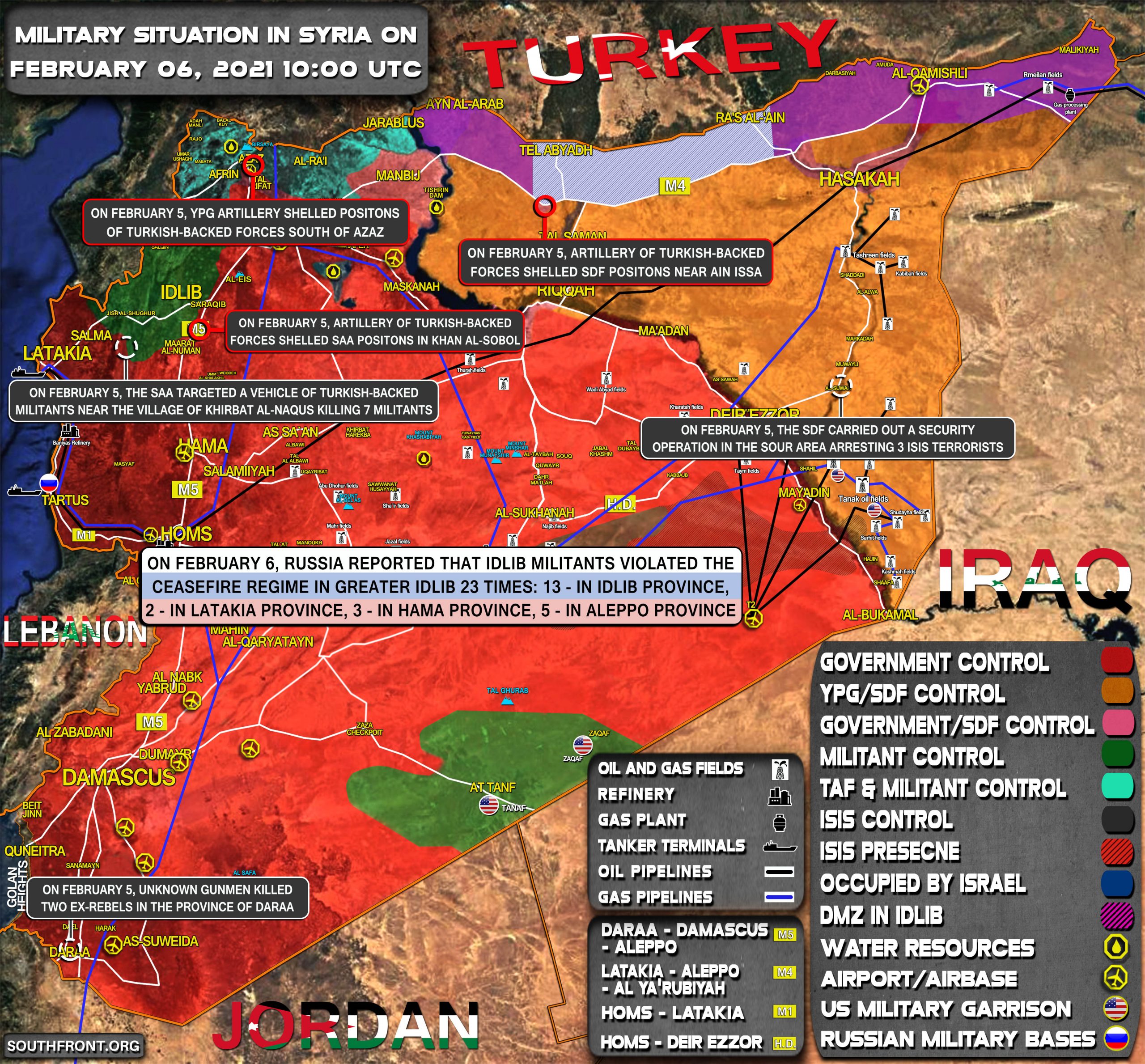 Military Situation In Syria On February 6, 2021 (Map Update)