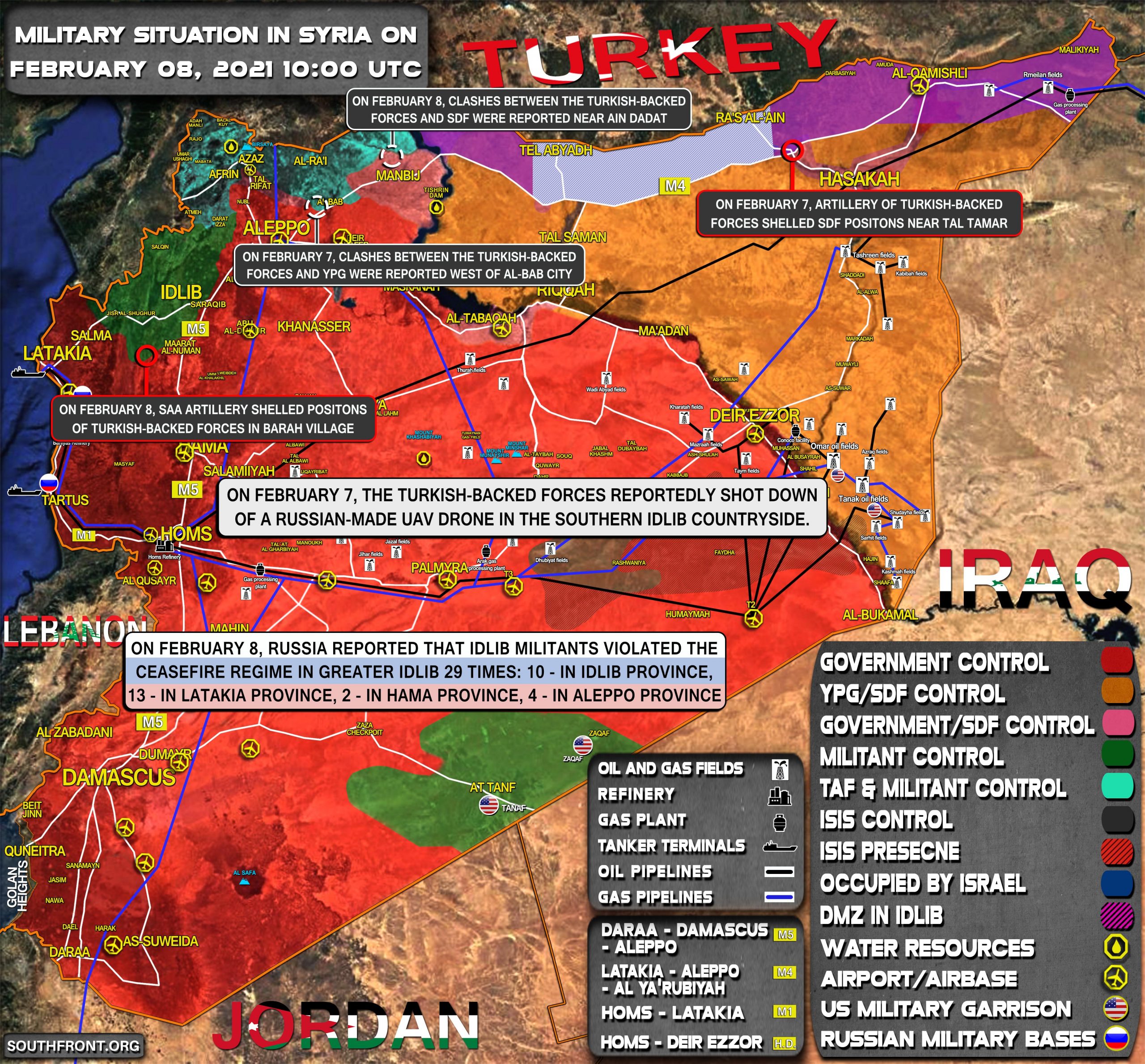 Military Situation In Syria On February 8, 2021 (Map Update)