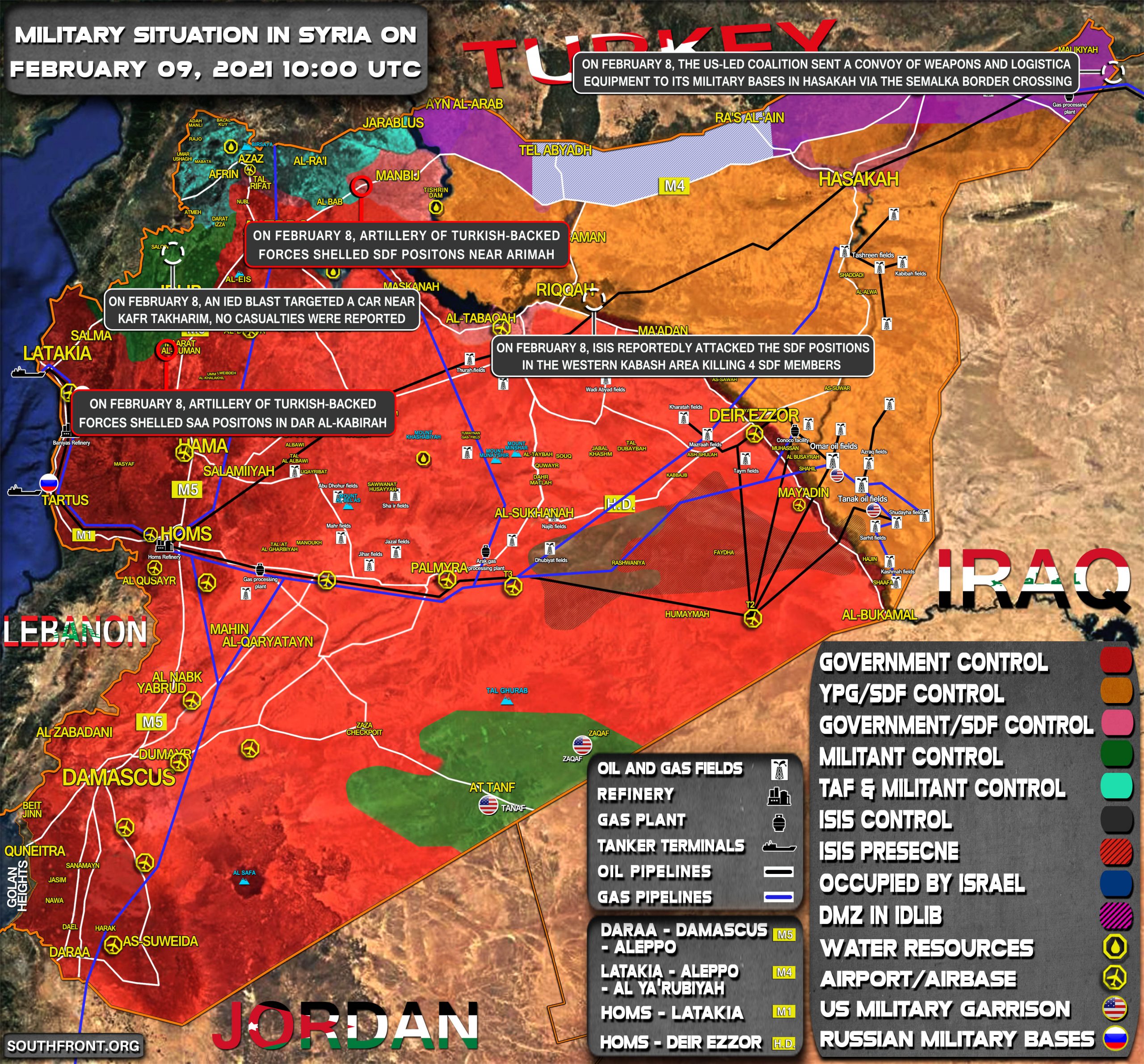 Military Situation In Syria On February 9, 2021 (Map Update)