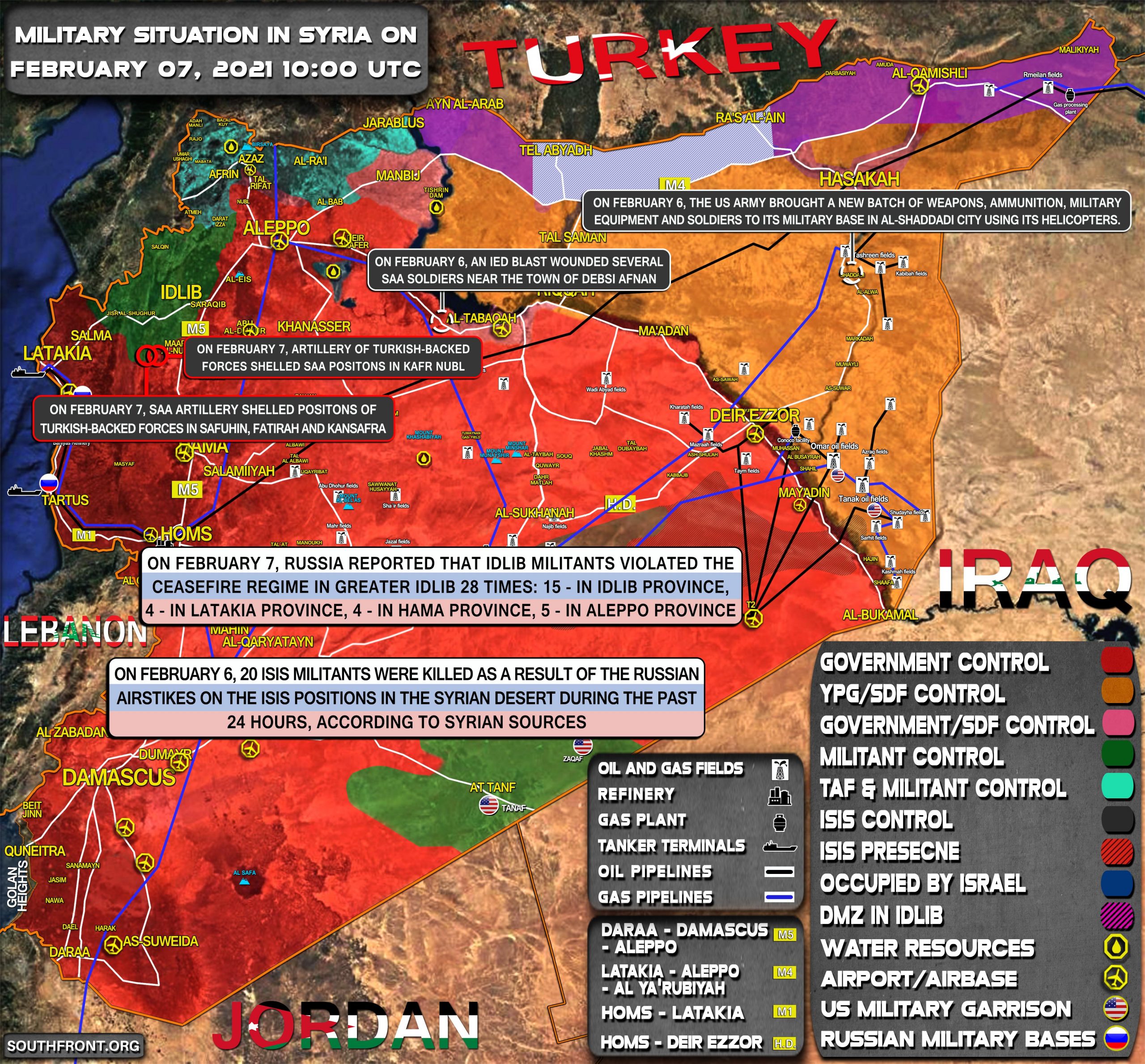 Military Situation In Syria On February 7, 2021 (Map Update)