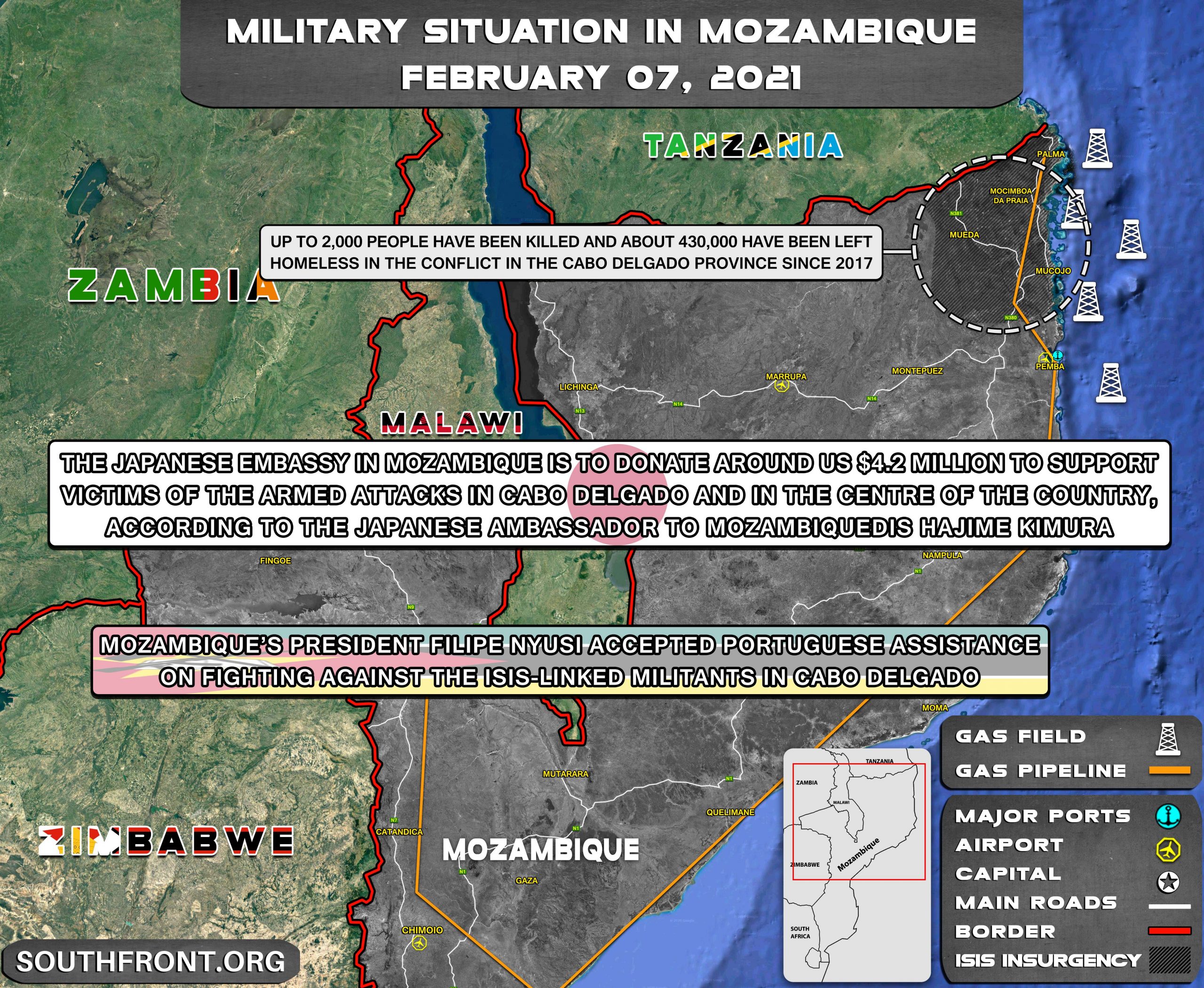 Military Situation In Mozambique On February 7, 2021 (Map Update)