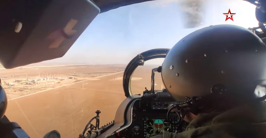 Cockpit Video: Russian Mi-8 And Mi-35 Military Helicopters Patrol M4 Highway In Central Syria