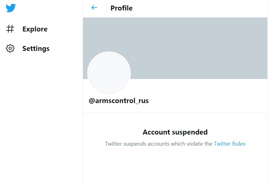 Twitter Blocked Account Of Russia's Delegation To Vienna Arms Control & Security Talks