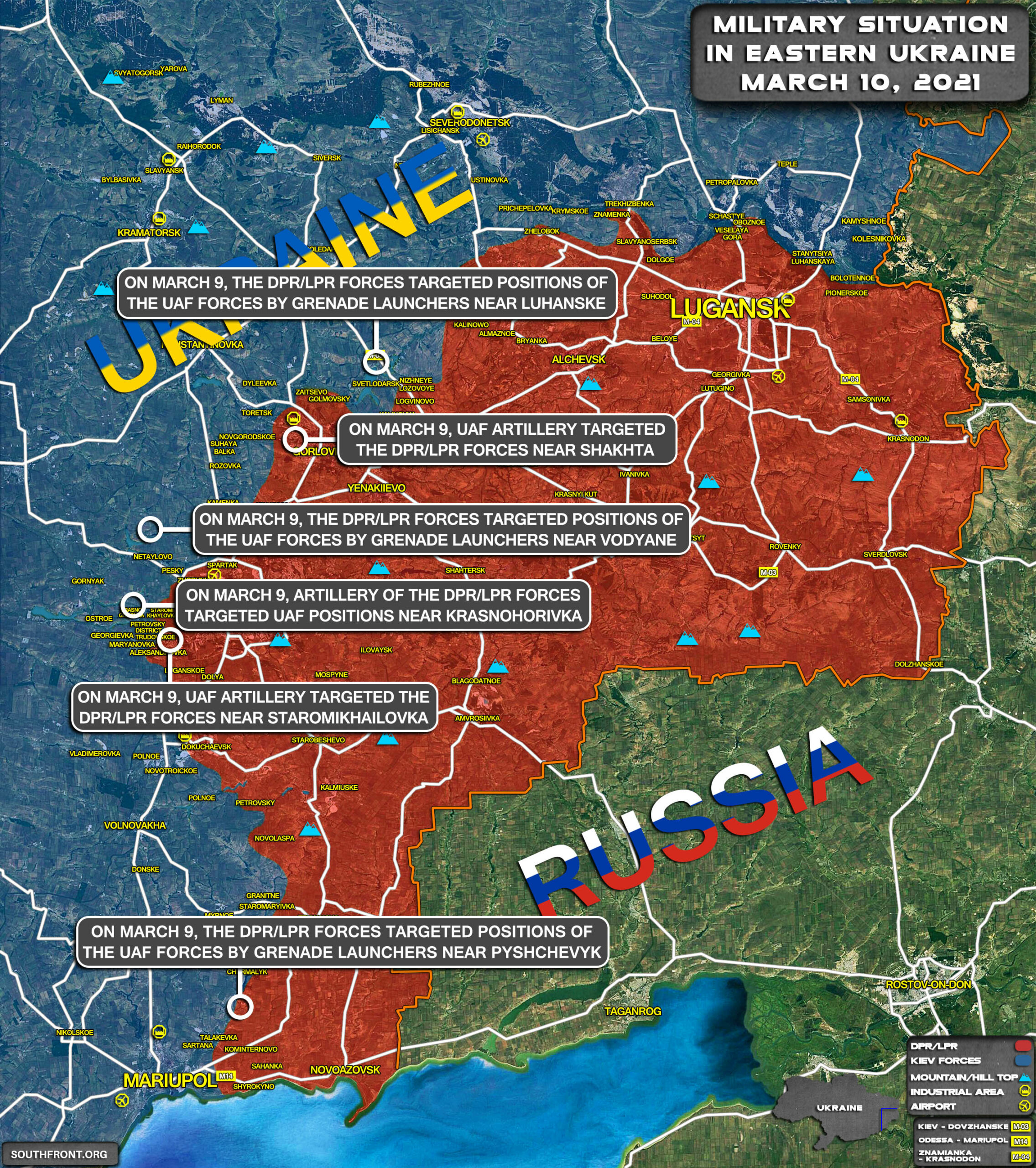 Military Situation In Eastern Ukraine On March 10, 2021 (Map Update)