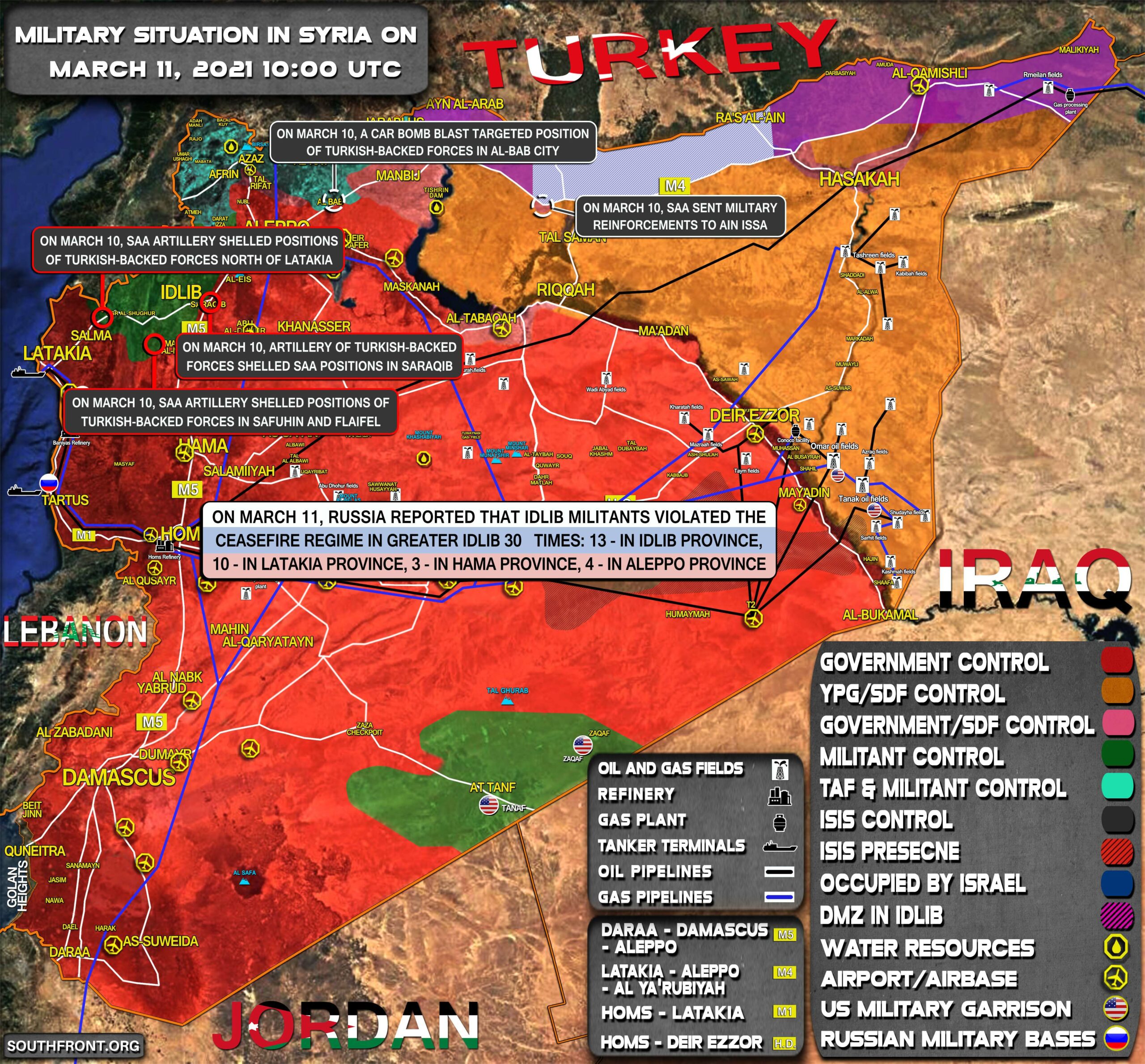 Military Situation In Syria On March 11, 2021 (Map Update)