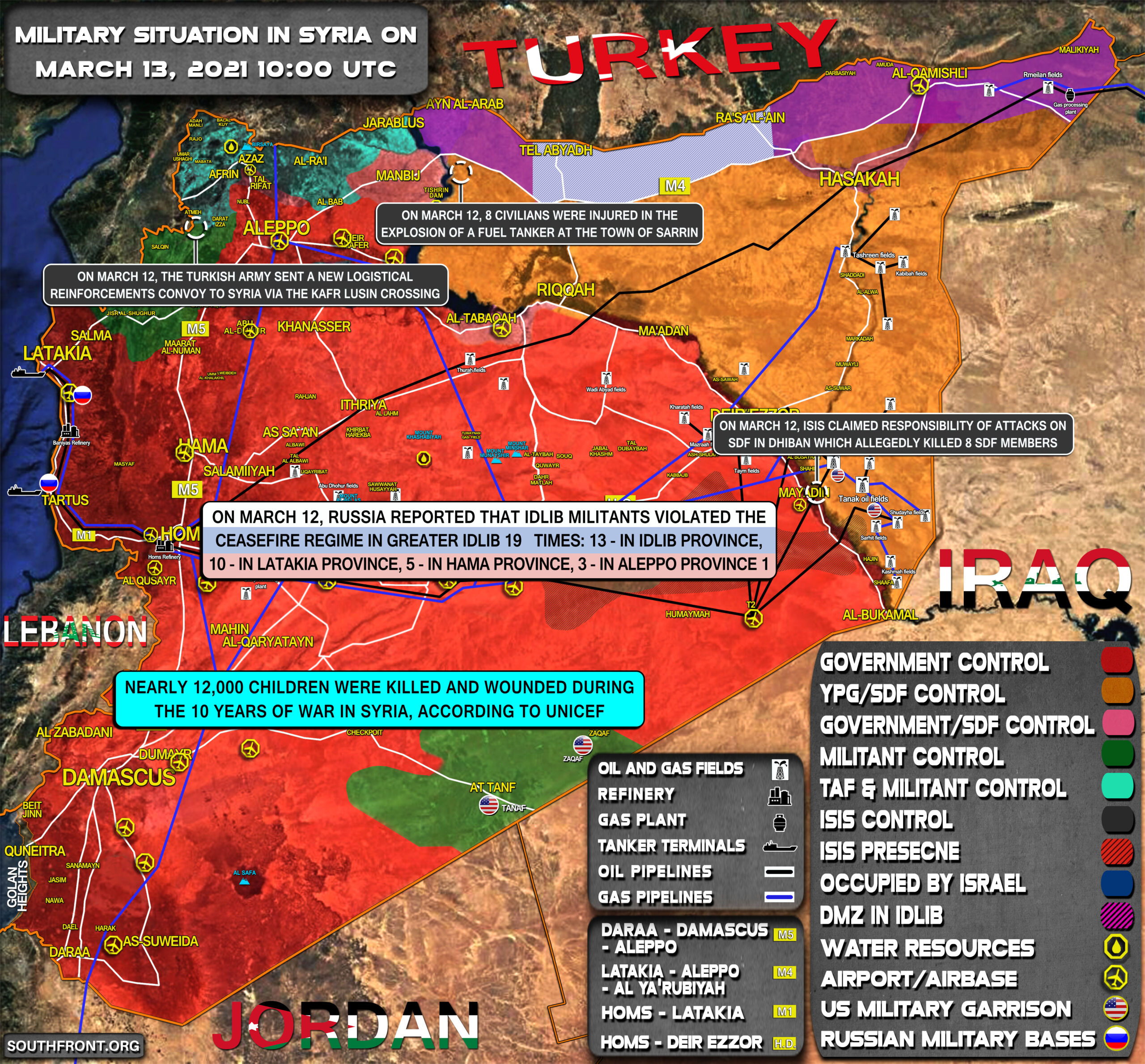 Military Situation In Syria On March 13, 2021 (Map Update)