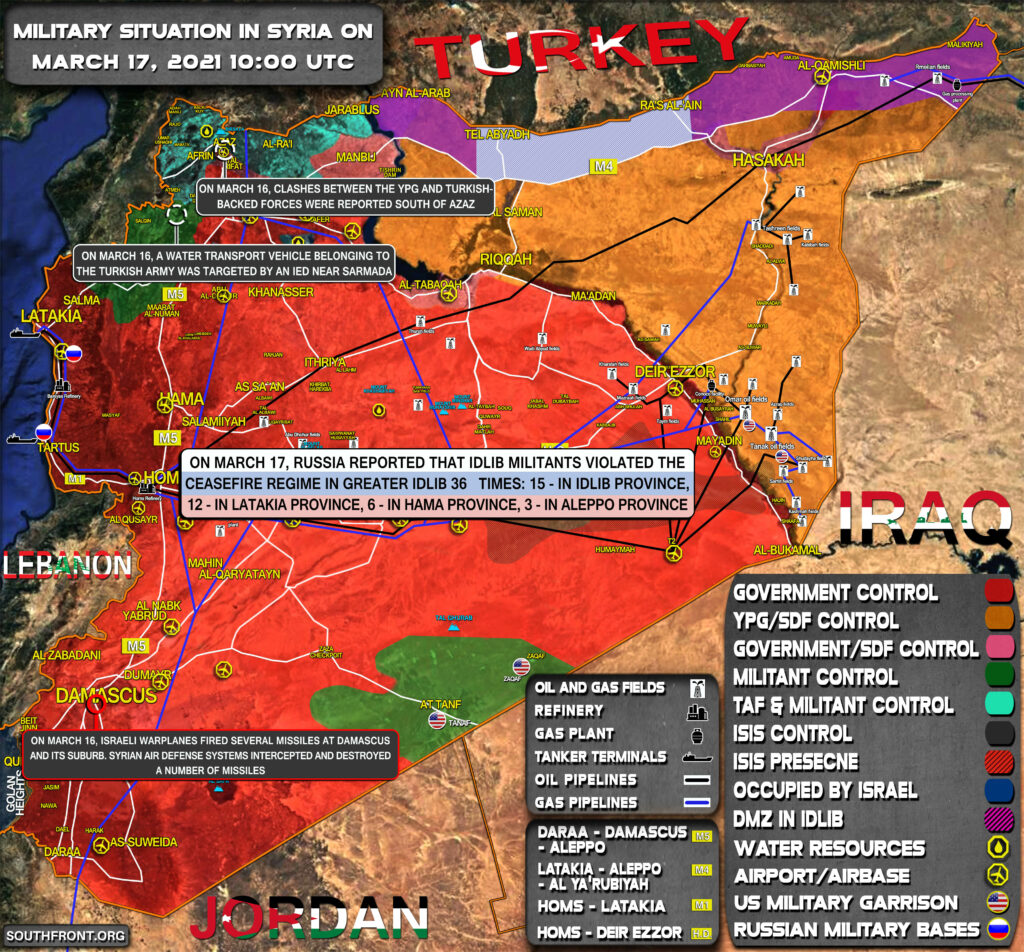 Military Situation In Syria On March 17, 2021 (Map Update)