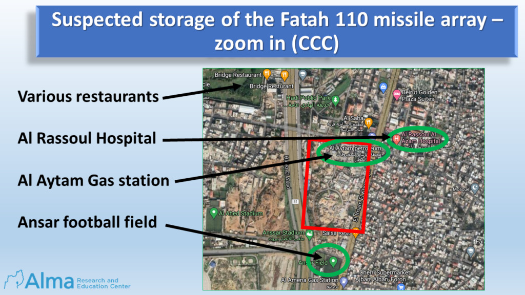 Israeli Think Tank Discovers New "Hezbollah Fatah 110 Missile Array" Locations