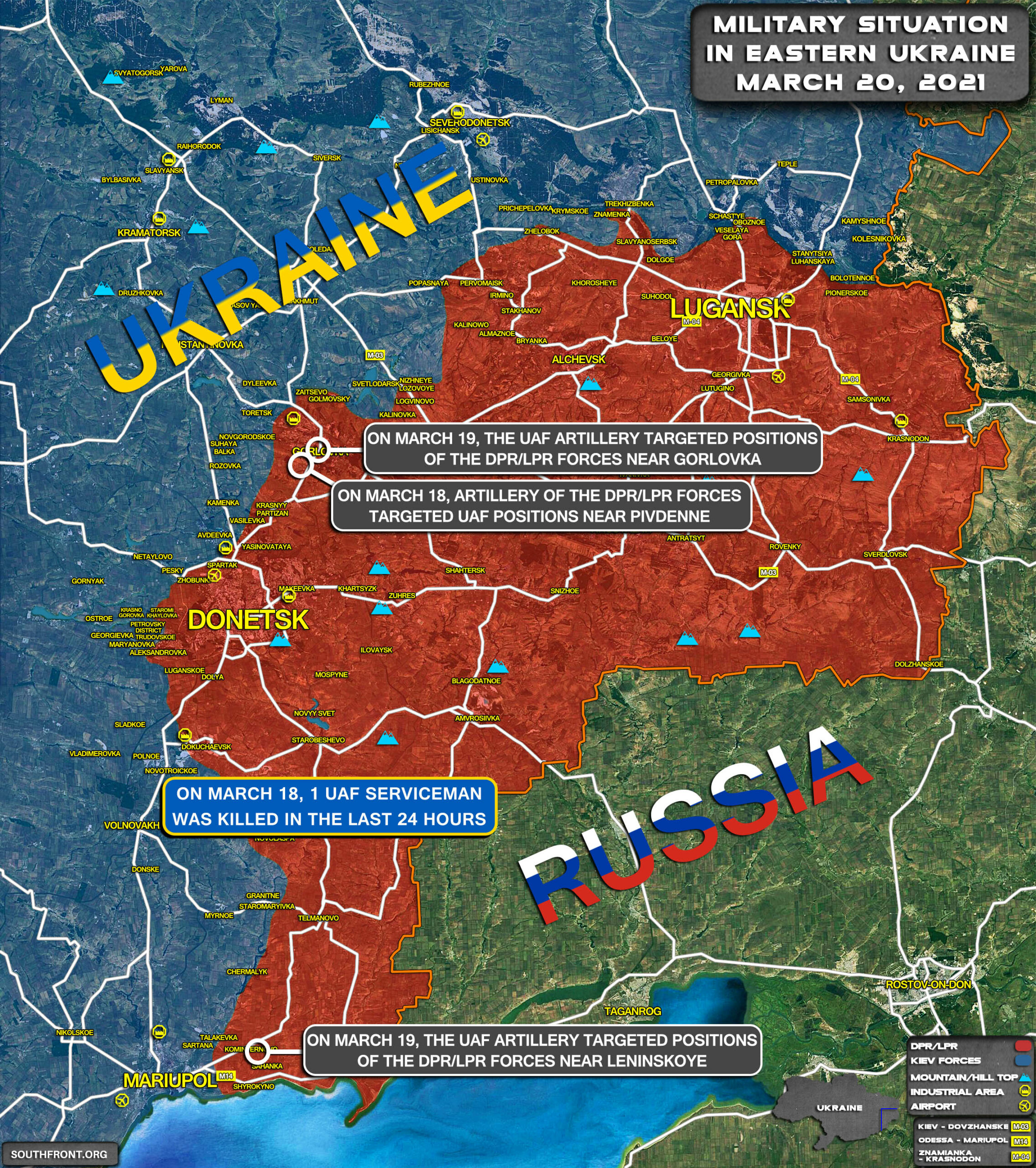 Military Situation In Eastern Ukraine On March 20, 2021 (Map Update)