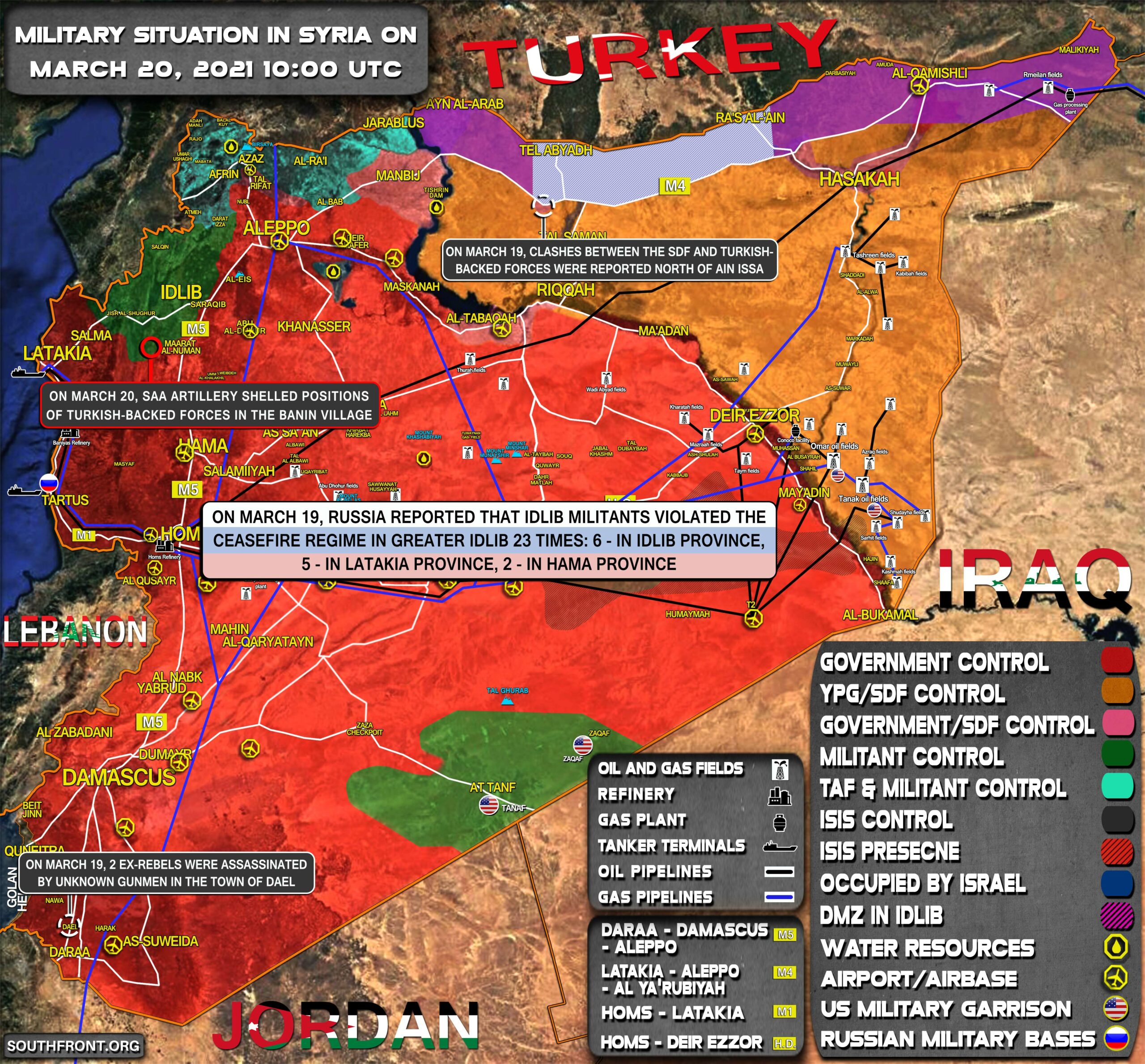 Military Situation In Syria On March 20, 2021 (Map Update)