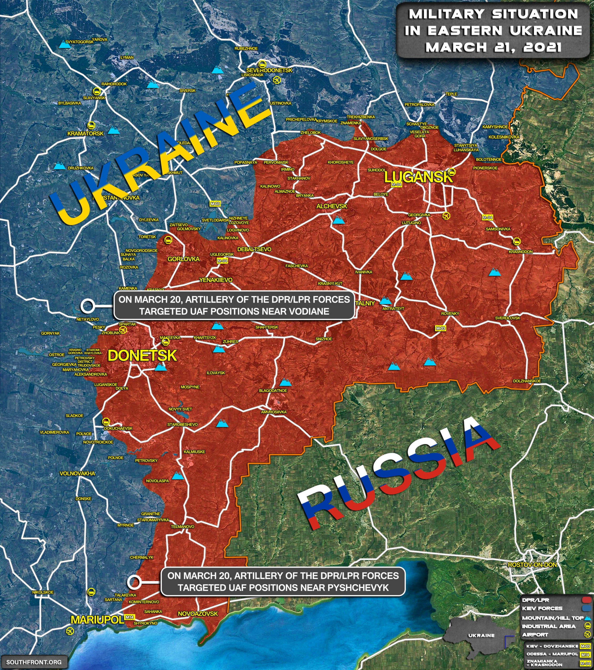 Military Situation In Eastern Ukraine On March 21, 2021 (Map Update)