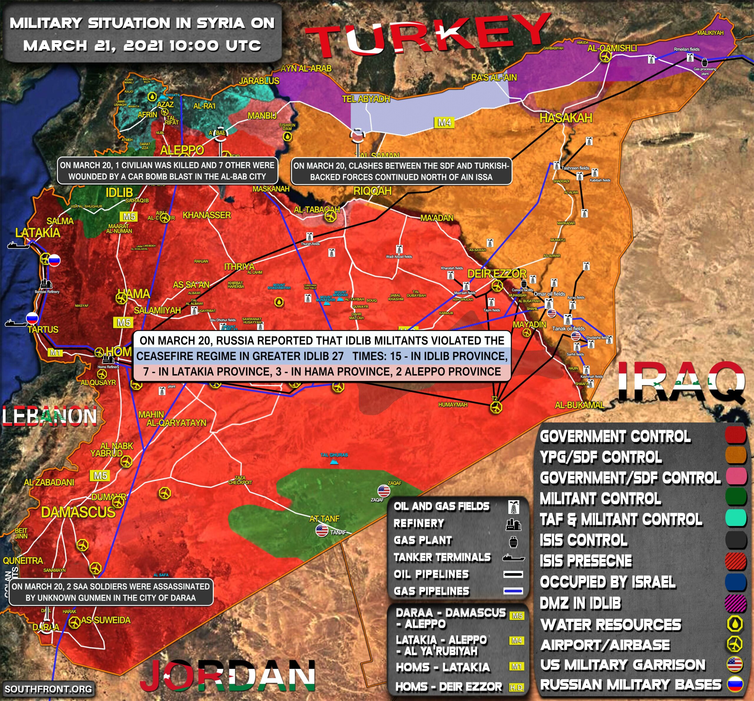 Military Situation In Syria On March 21, 2021 (Map Update)