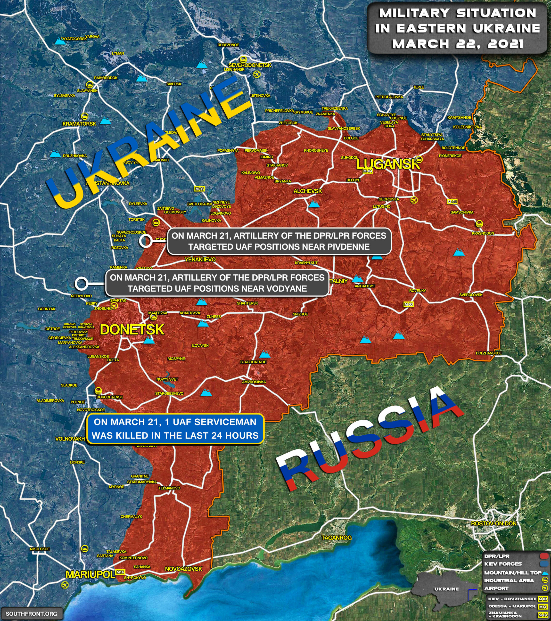 Military Situation In Eastern Ukraine On March 22, 2021 (Map Update)