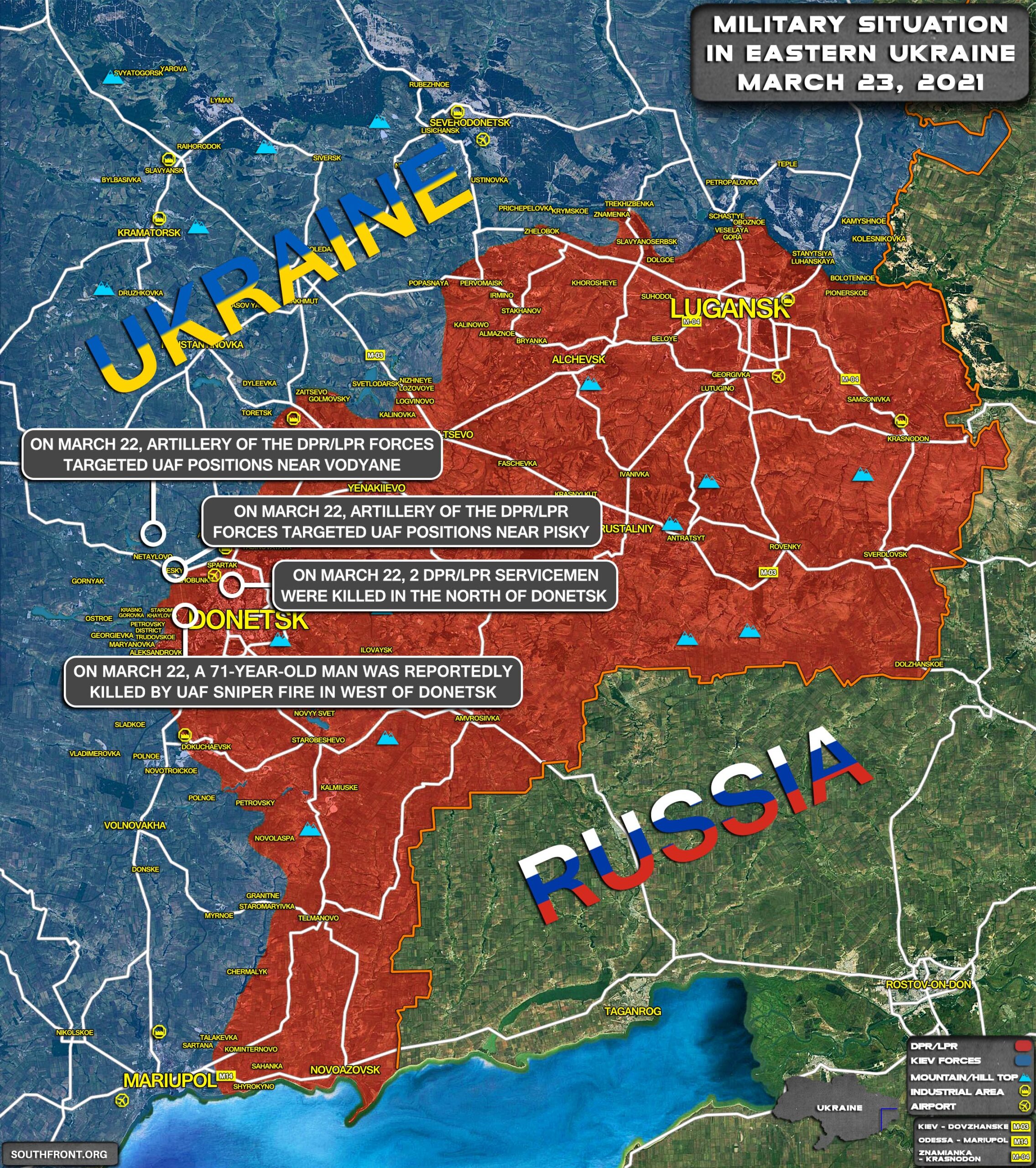 Military Situation In Eastern Ukraine On March 23, 2021 (Map Update)