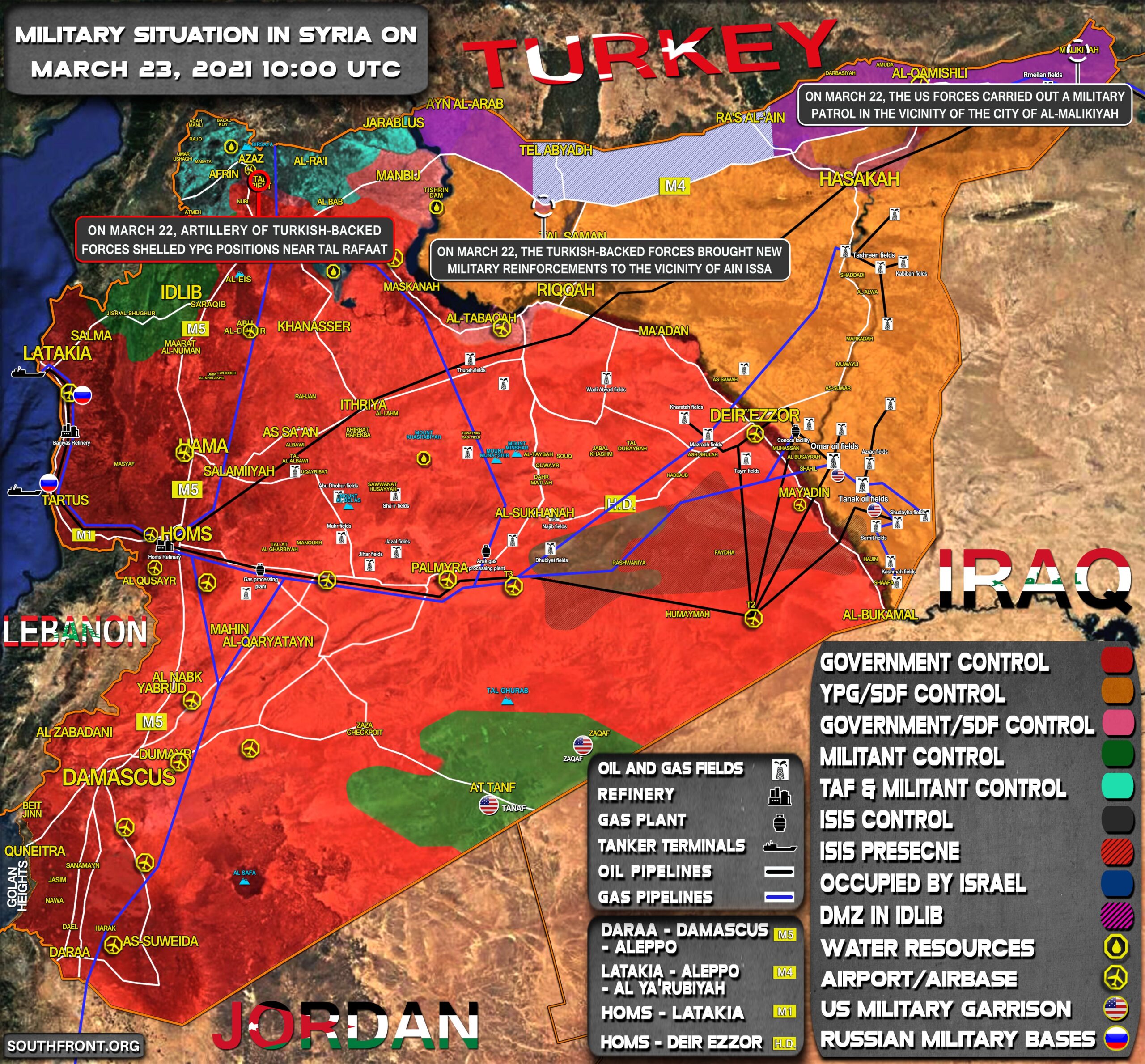 Military Situation In Syria On March 23, 2021 (Map Update)