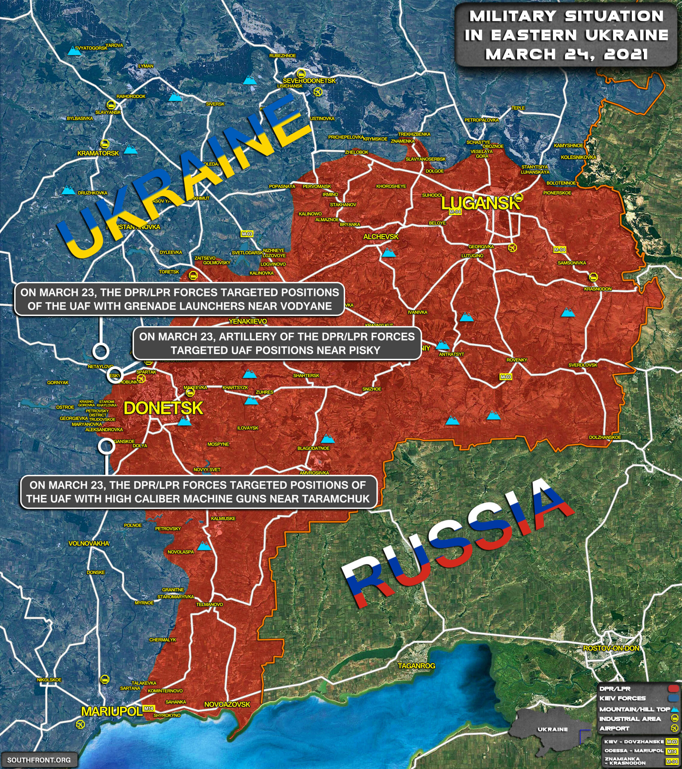 Military Situation In Eastern Ukraine On March 24, 2021 (Map Update)