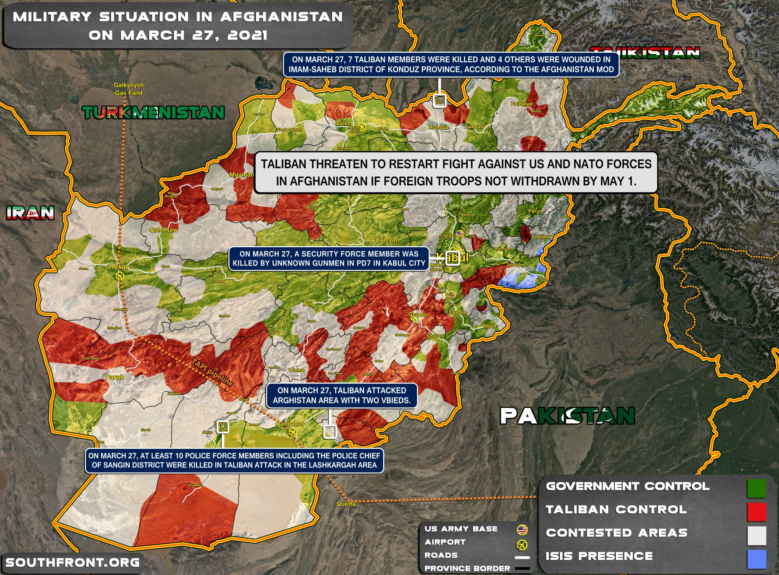 Taliban Warns War Is Back If U.S. Doesn't Withdraw By May 1st