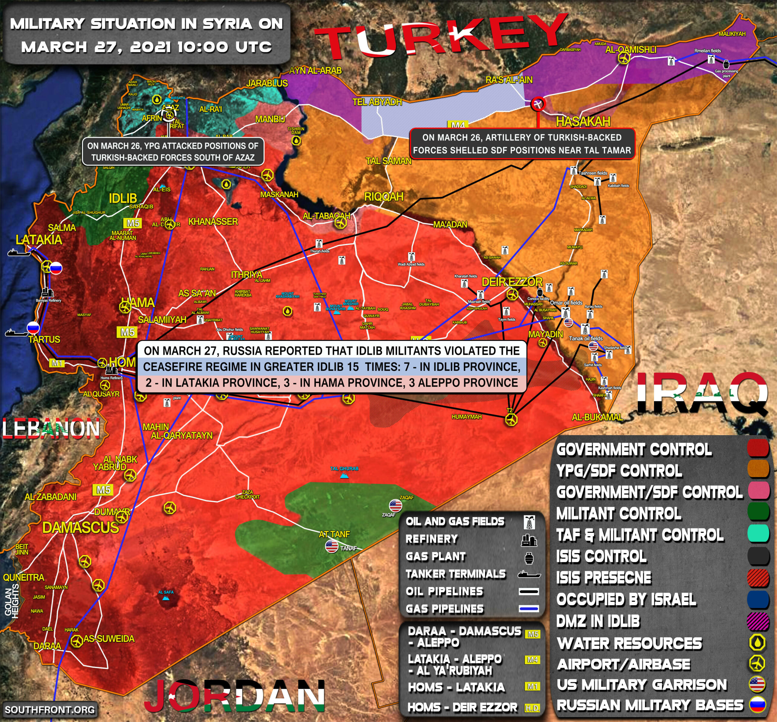 Military Situation In Syria On March 27, 2021 (Map Update)