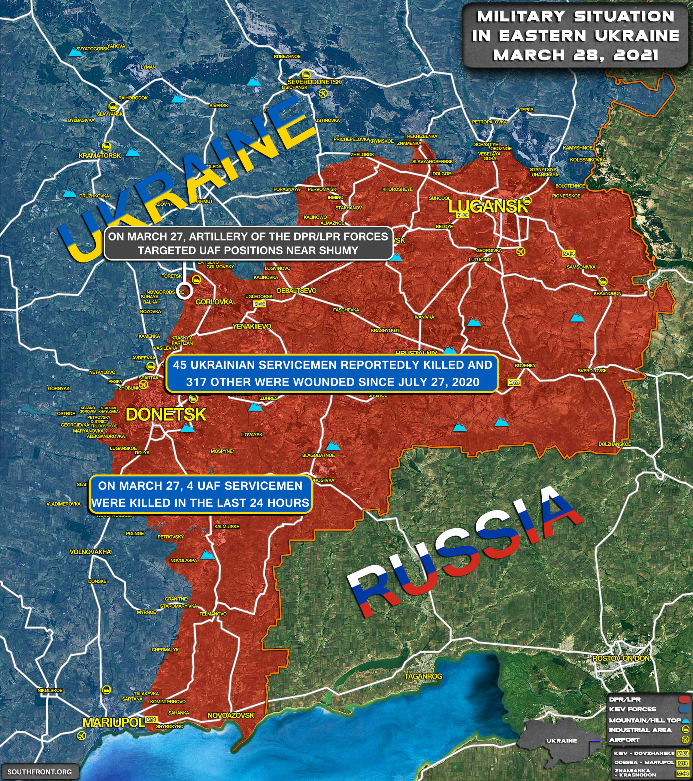 Military Situation In Eastern Ukraine On March 28, 2021 (Map Update)