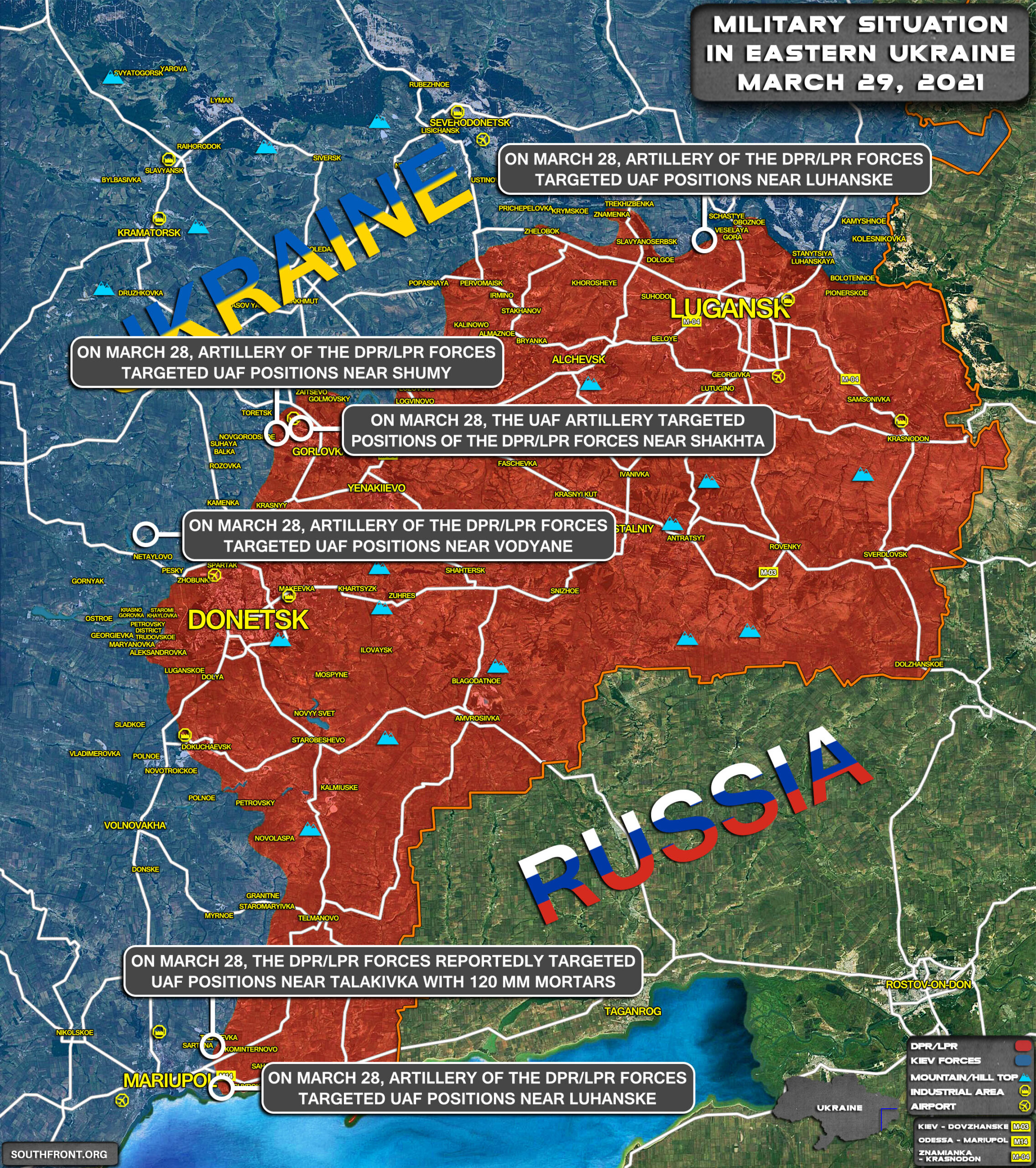 Military Situation In Eastern Ukraine On March 29, 2021 (Map Update)