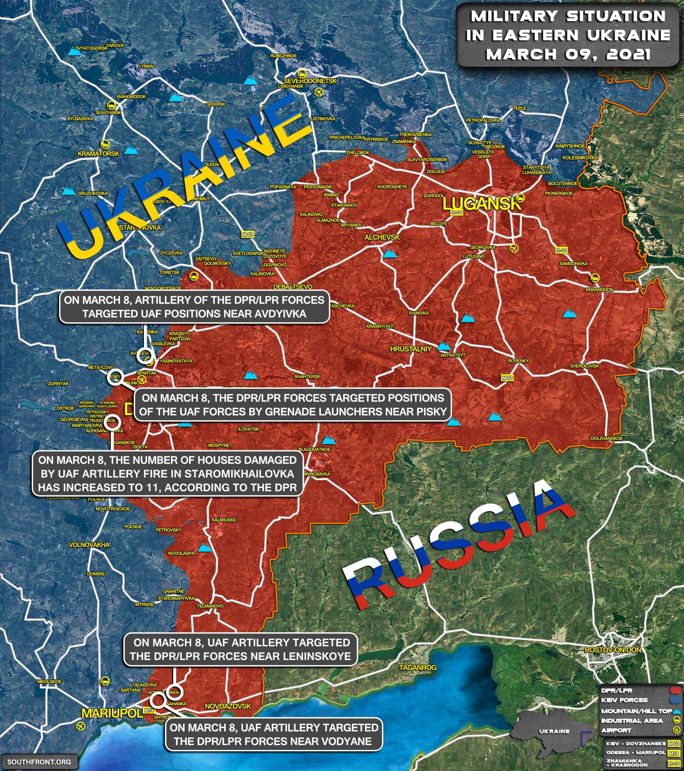 Military Situation In Eastern Ukraine On March 9, 2021 (Map Update)