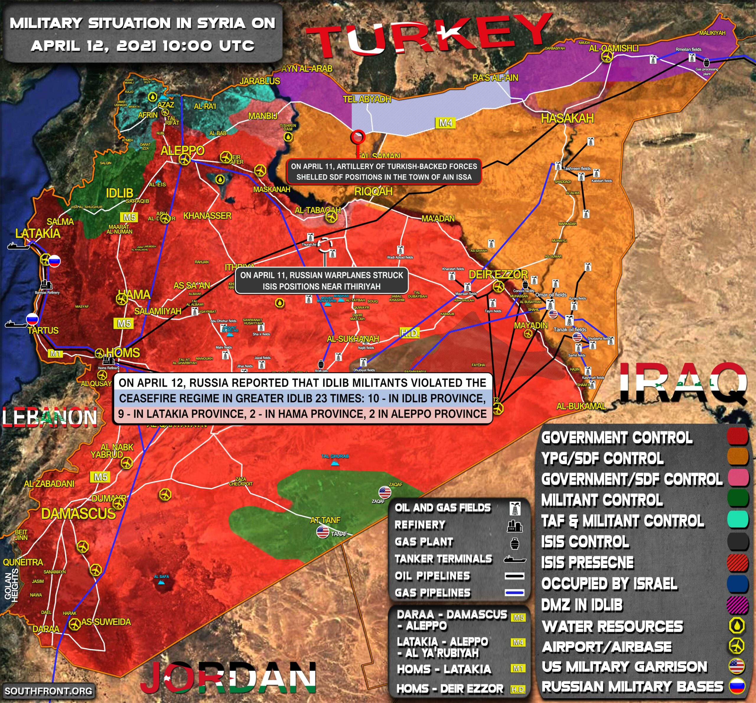 Military Situation In Syria On April 12, 2021 (Map Update)