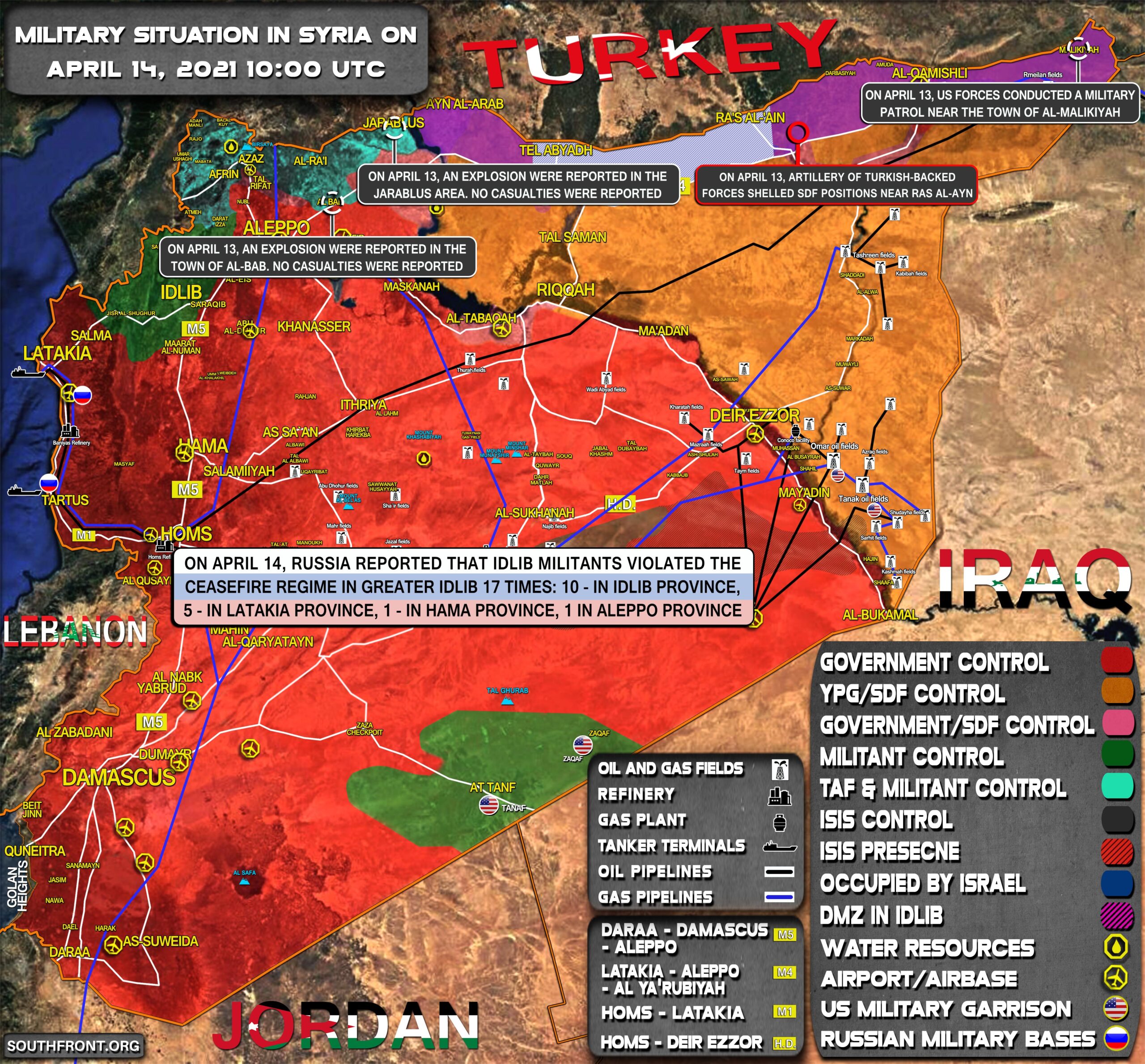 Military Situation In Syria On April 14, 2021 (Map Update)