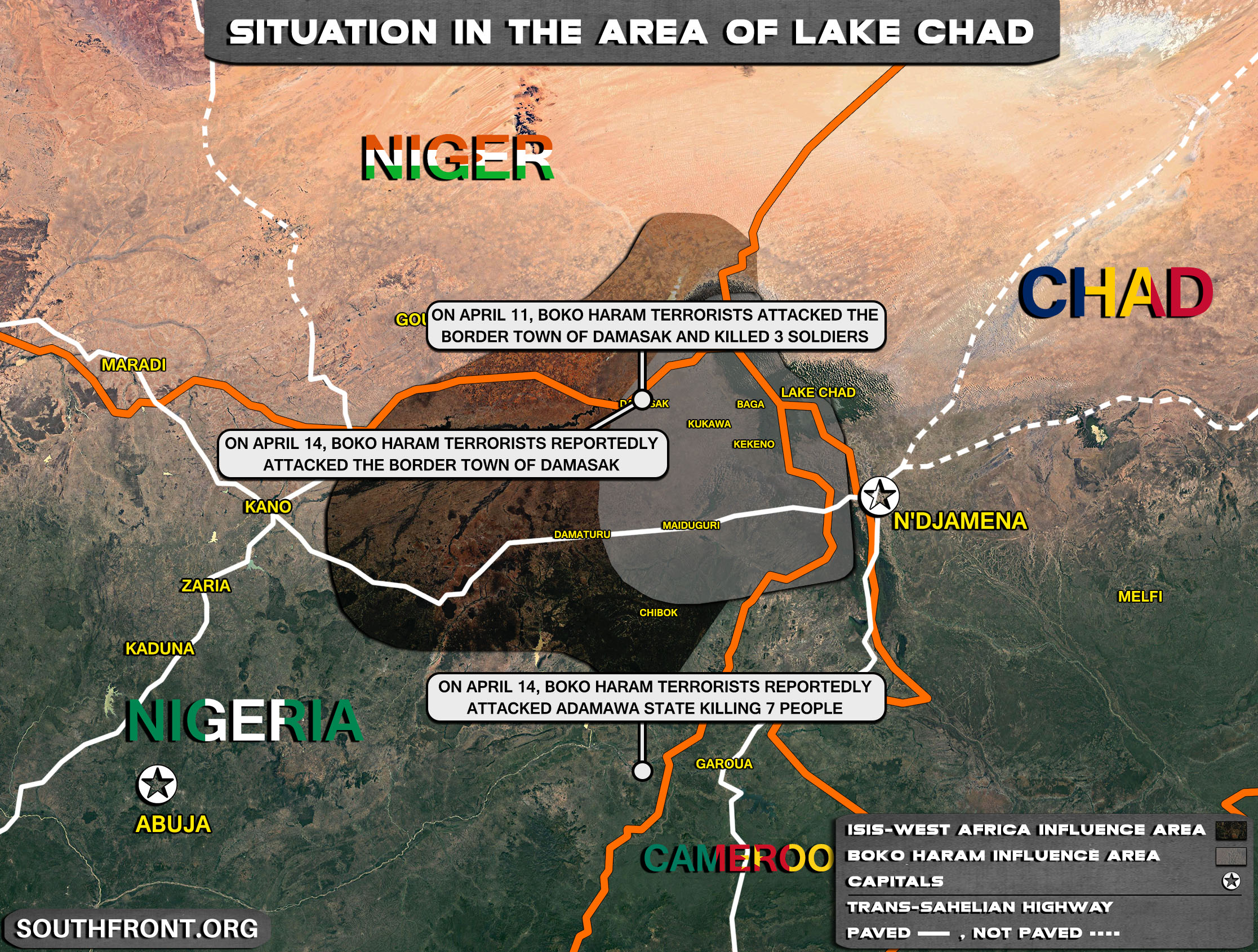 Situation In The Lake Chad Area On April 15, 2021 (Map Update)