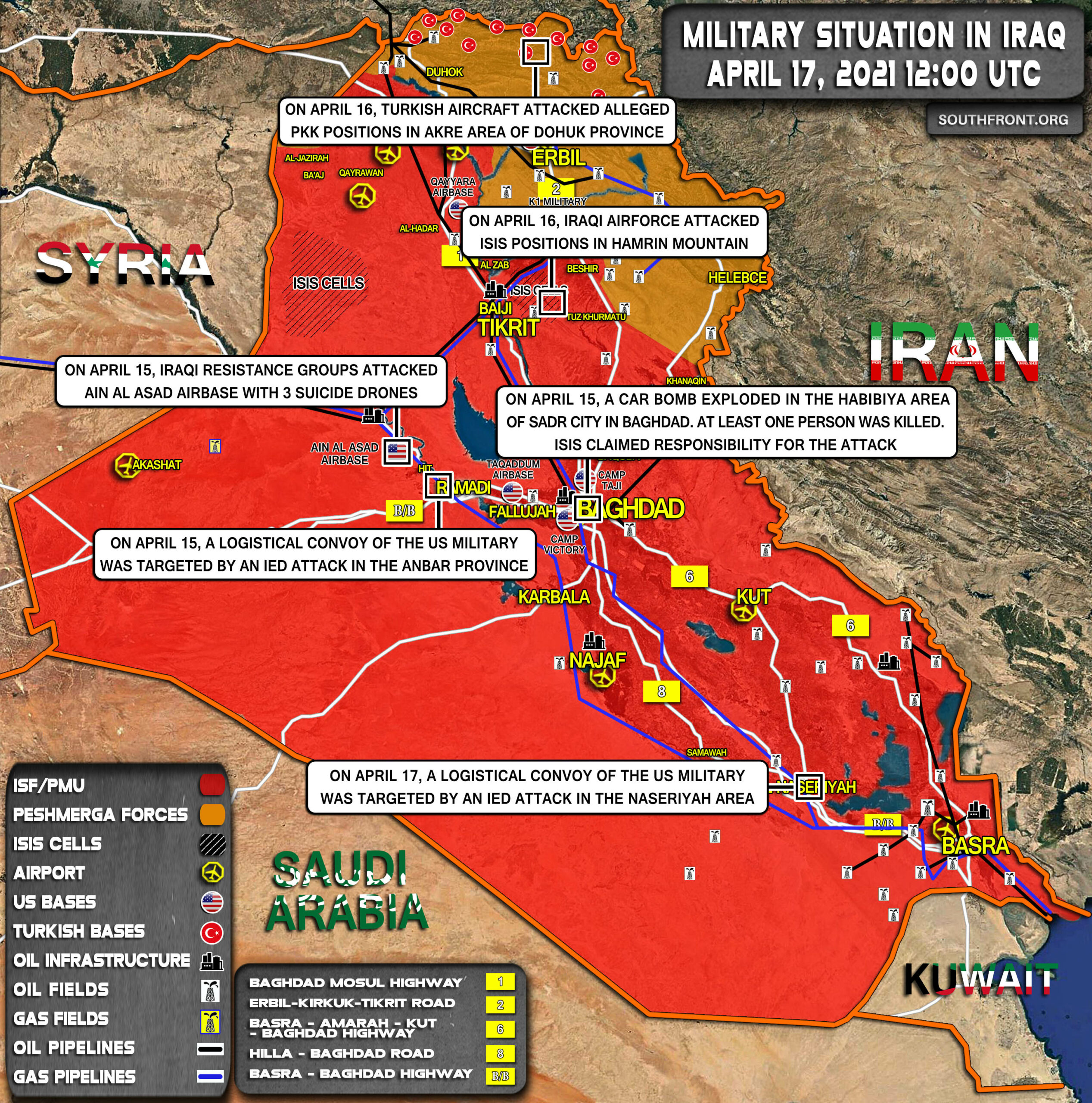 Military Situation In Iraq On April 17, 2021 (Map Update)