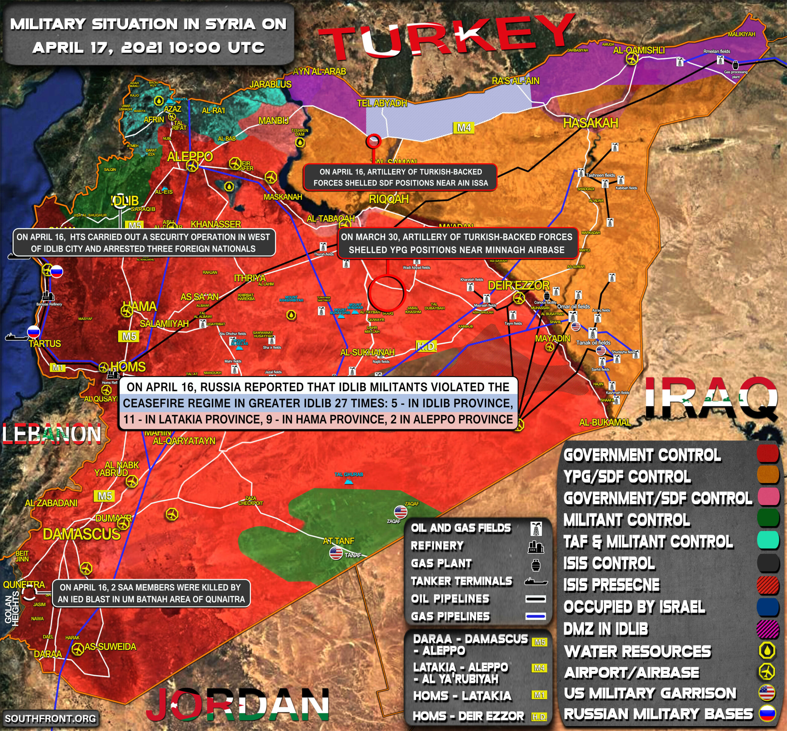 Military Situation In Syria On April 17, 2021 (Map Update)