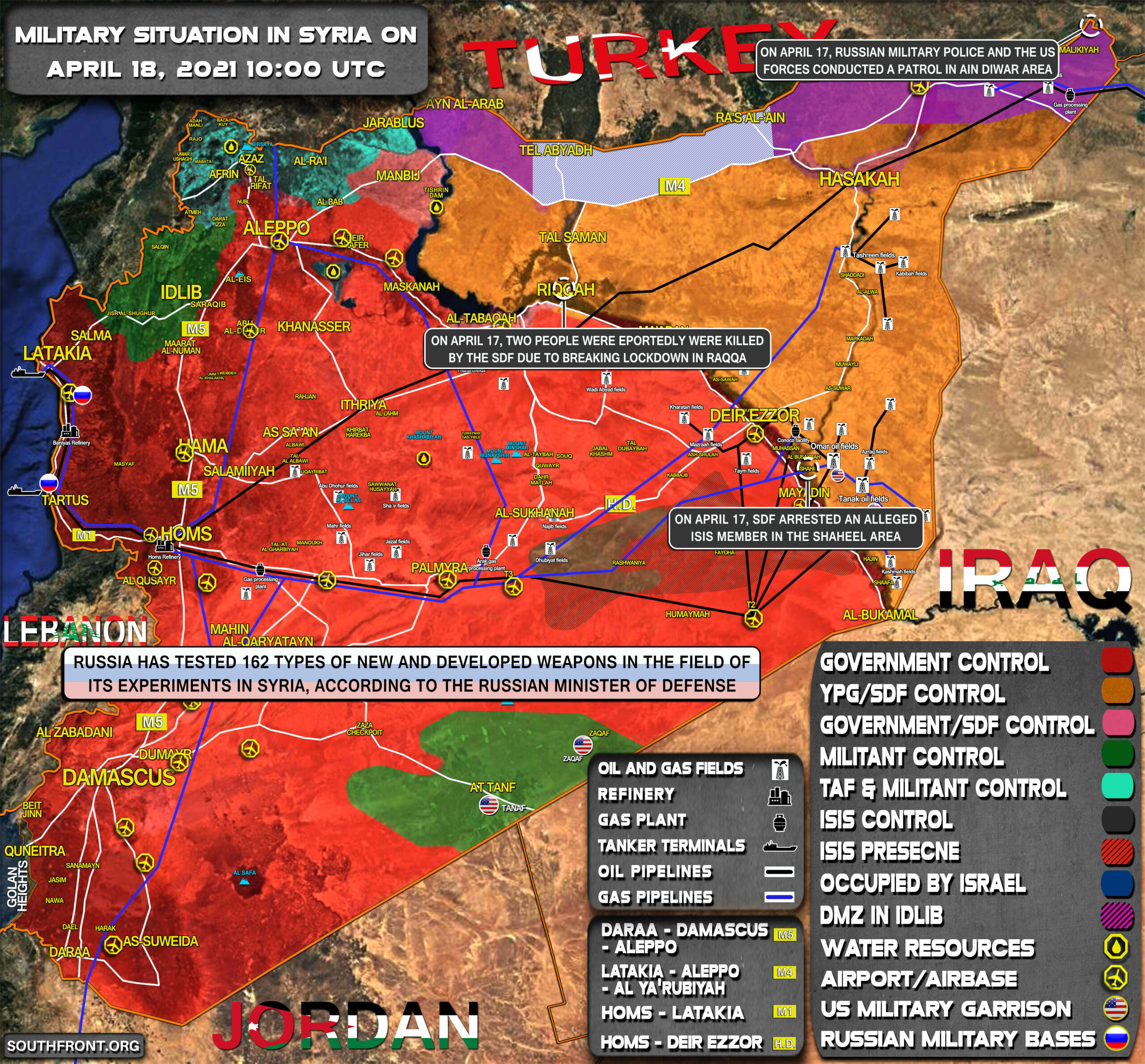 Military Situation In Syria On April 18, 2021 (Map Update)