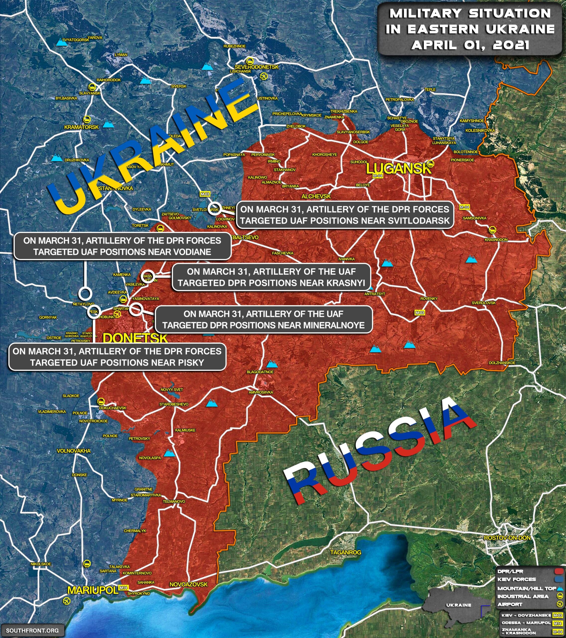 Military Situation In Eastern Ukraine On April 1, 2021 (Map Update)