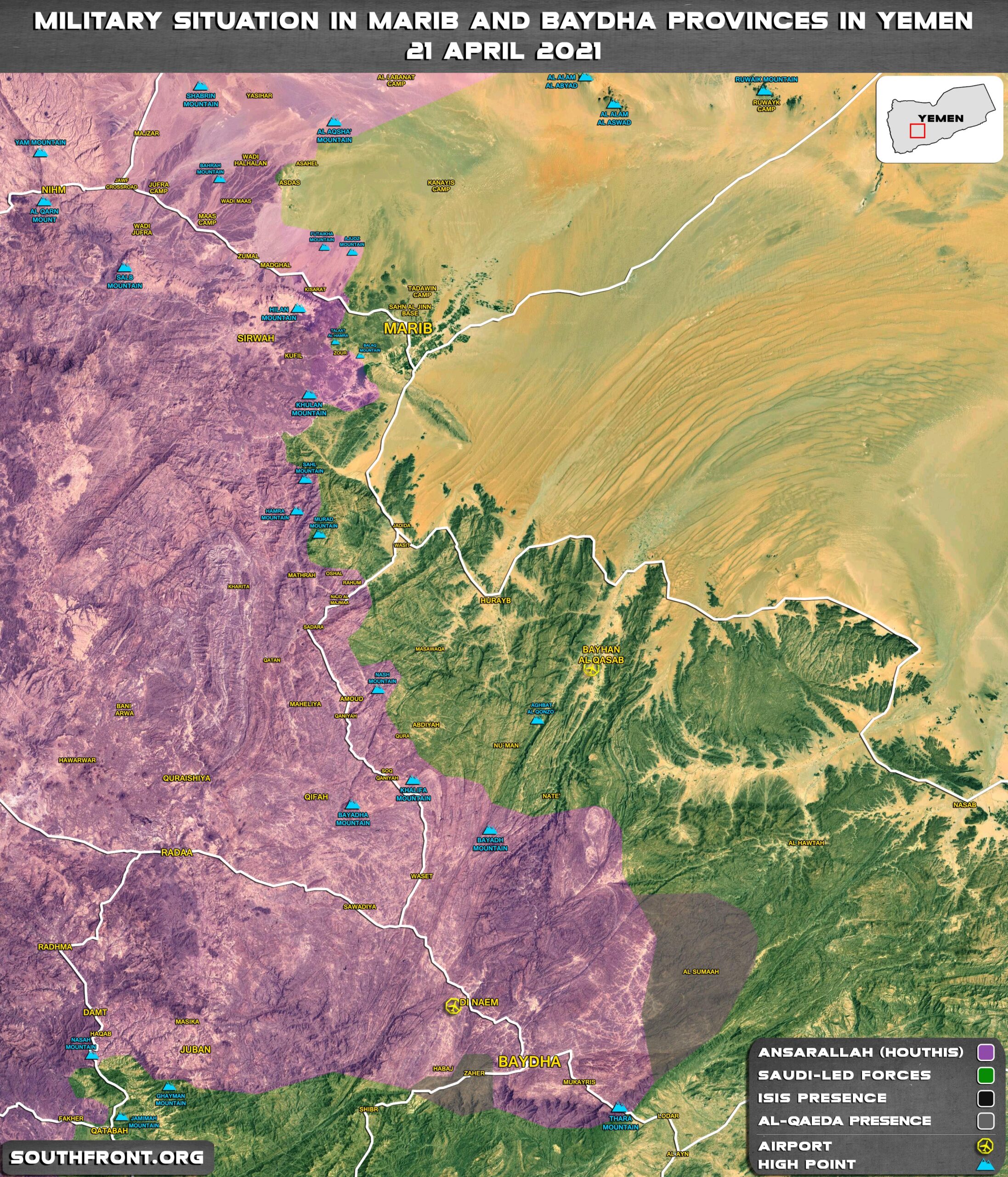 Military Situation In Yemen On April 21, 2021 (Map Update)