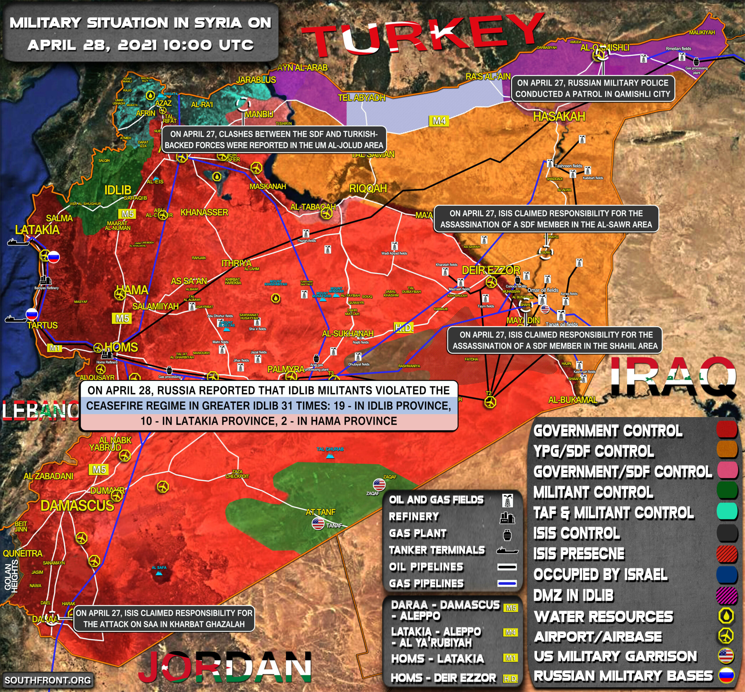 Military Situation In Syria On April 28, 2021 (Map Update)