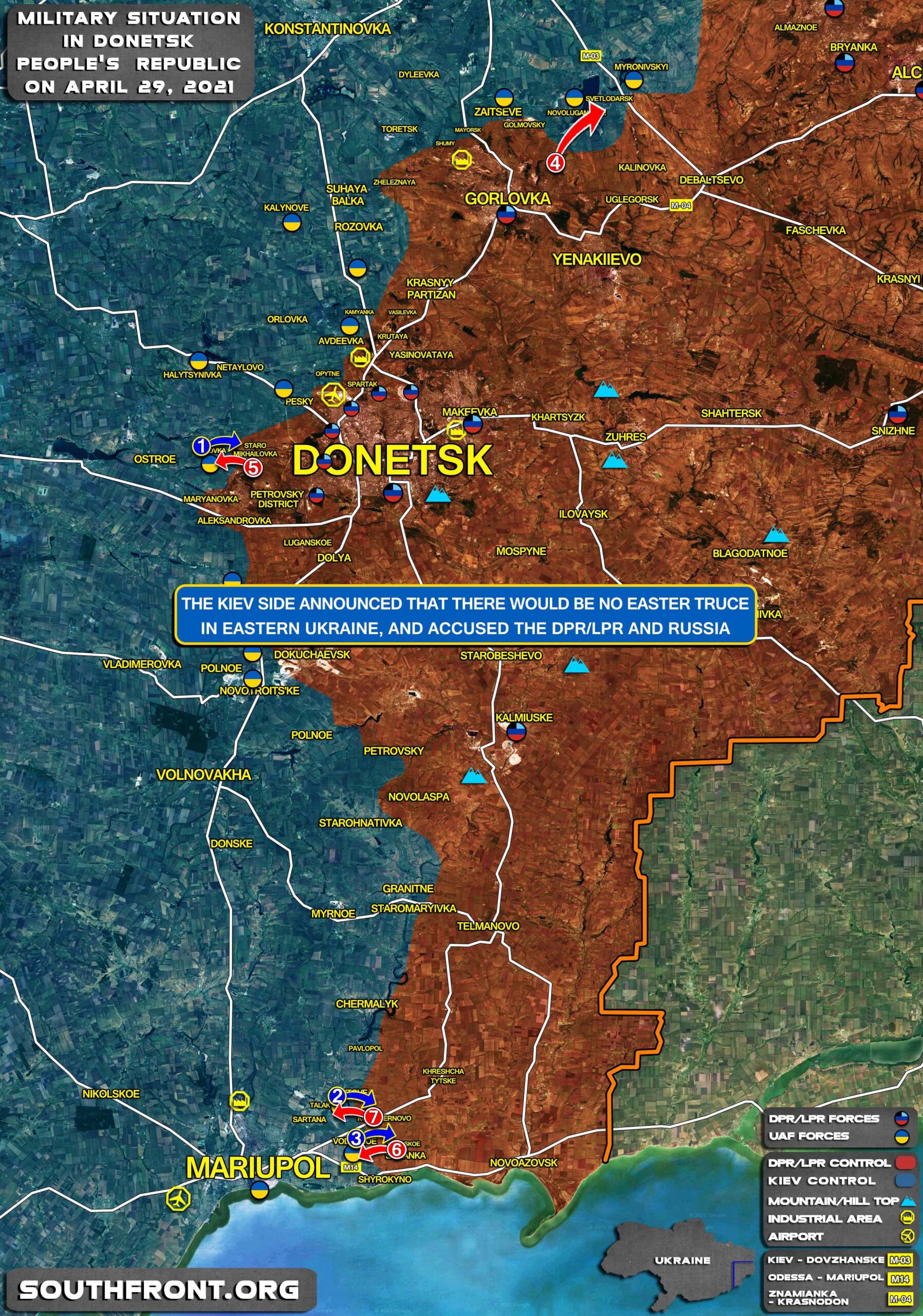 Peace Talks On Eastern Ukraine Failed To Establish "Easter Truce" In Donbass (Map Update)