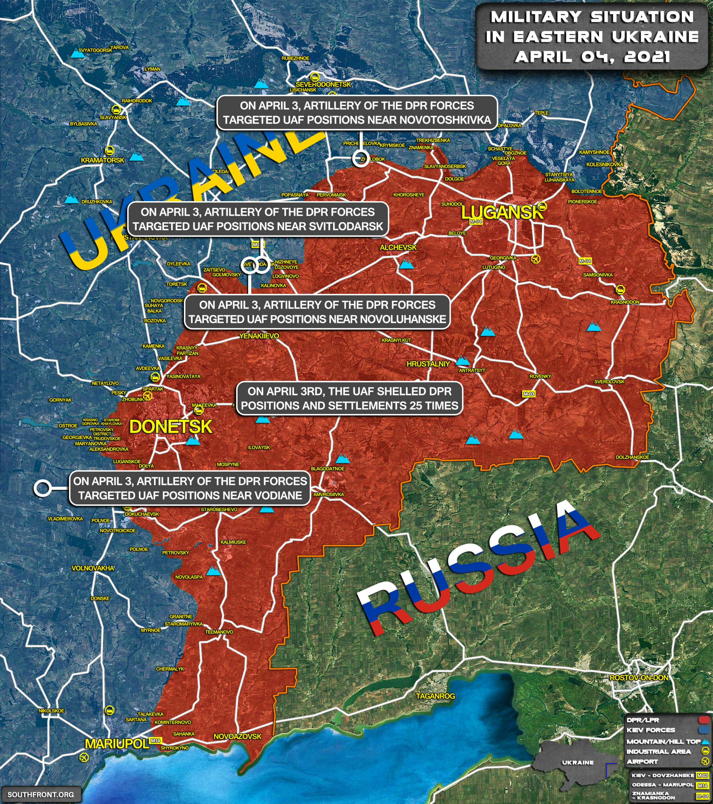 Military Situation In Eastern Ukraine On April 4, 2021 (Map Update)