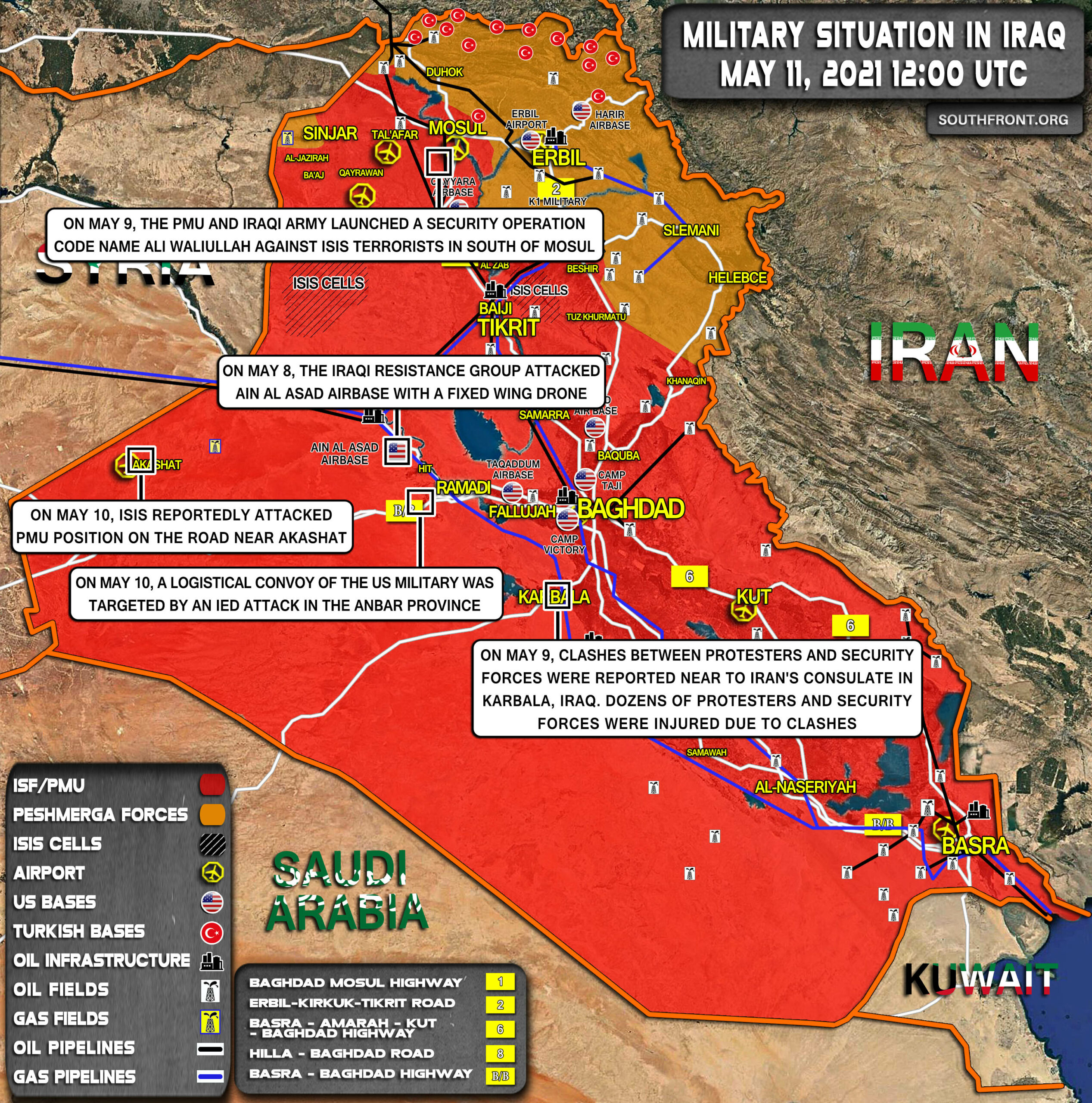 Military Situation In Iraq On May 11, 2021 (Map Update)